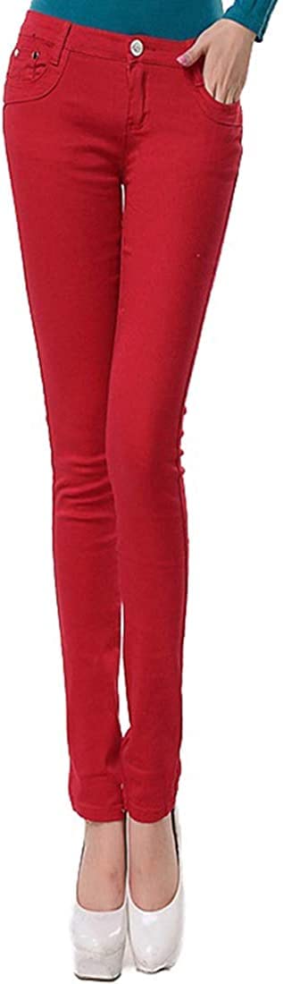 【送料無料】[Sharphon] レディース 19色 スキニー ストレッチ スリム 綿100% ラインパンツ 美脚 ロン..