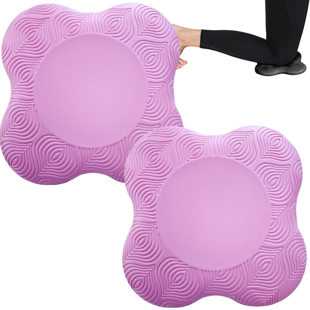 【送料無料】RekiLife ヨガ クッションマット 肘パッド 膝マット ストレッチマット 筋トレ マット 衝撃吸収 色：ピンク