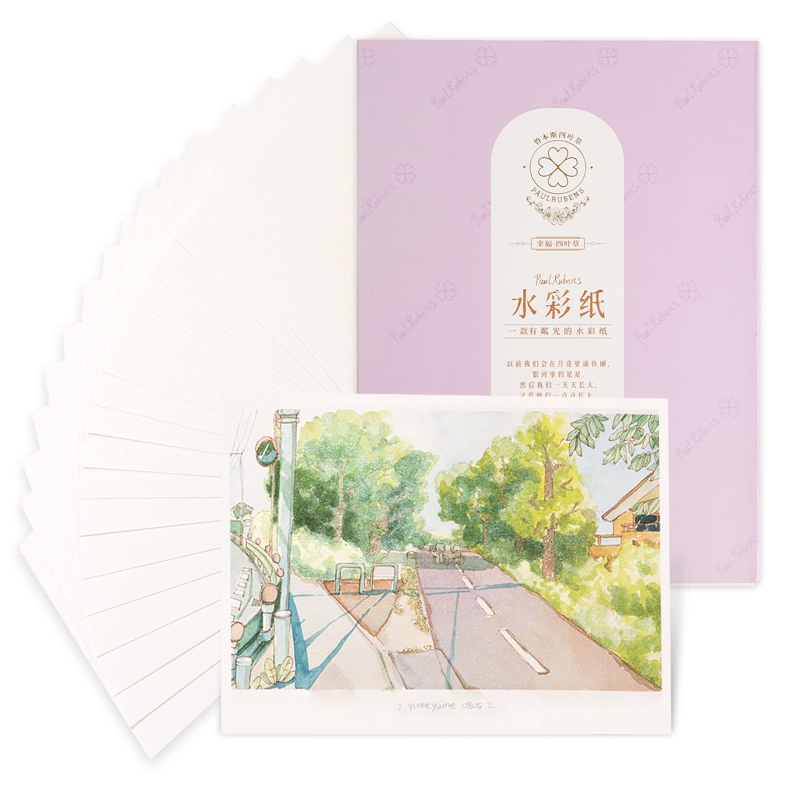 【送料無料】Paul Rubens ラメ入り水彩紙 300g 中目 100％コットン キラキラ画用紙 ...