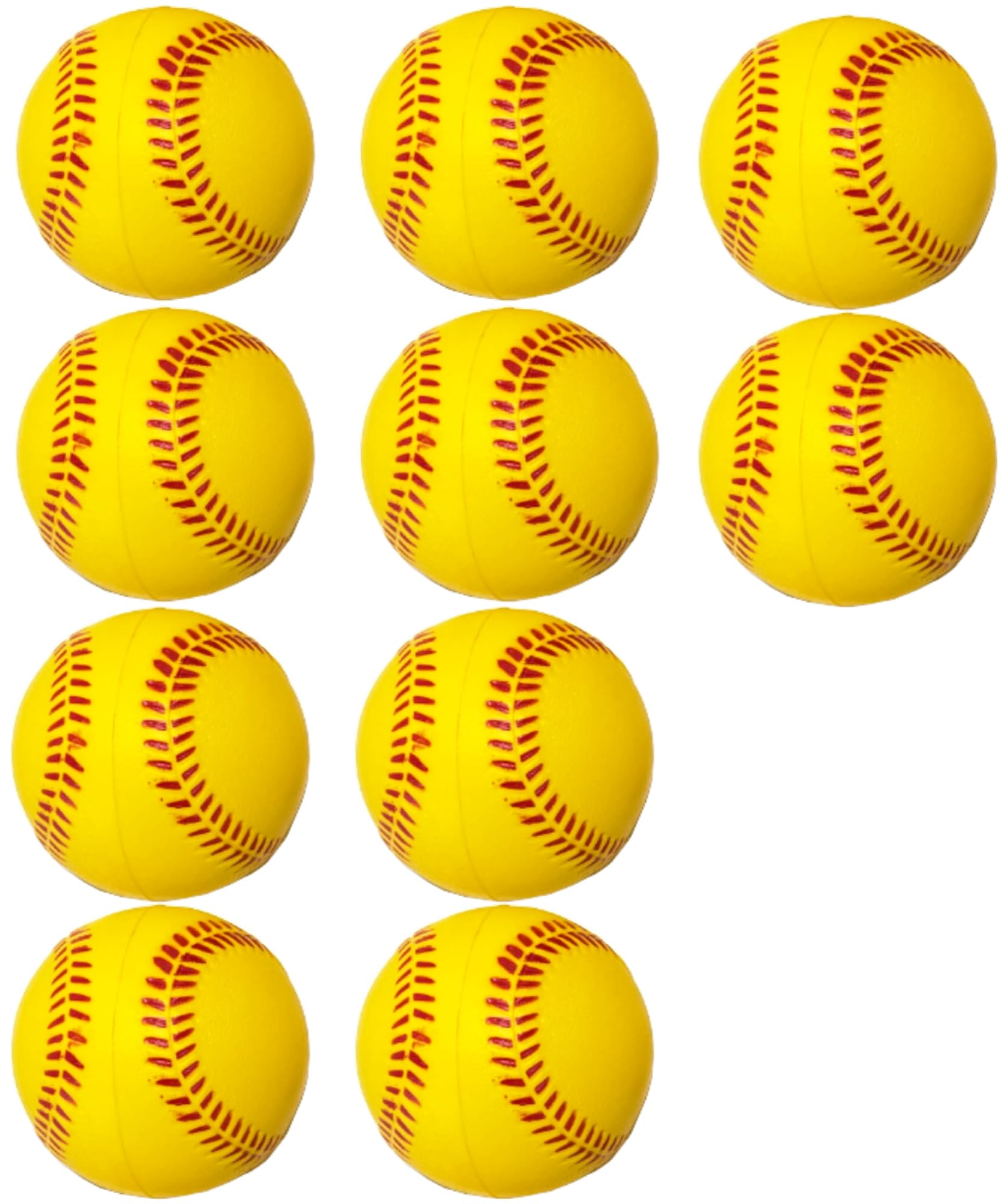 【送料無料】elrinrin ウレタンボール 野球 10個 練習 用 イエロー 蛍光色 バッティング 7cm キャッチ..