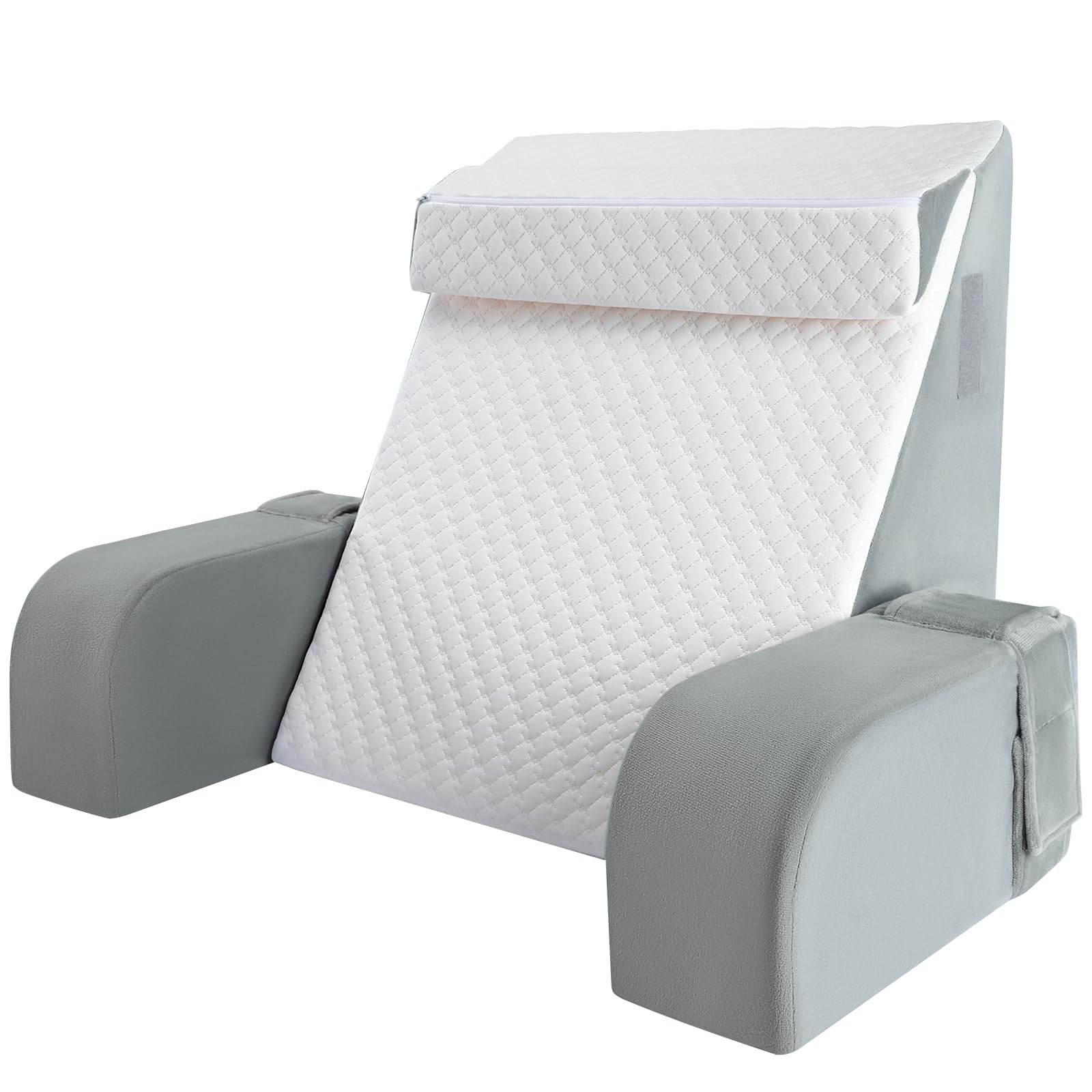 【送料無料】Azamia 背もたれクッション 取り外し可能なアーム付き 読書用クッション 腰楽クッション ..