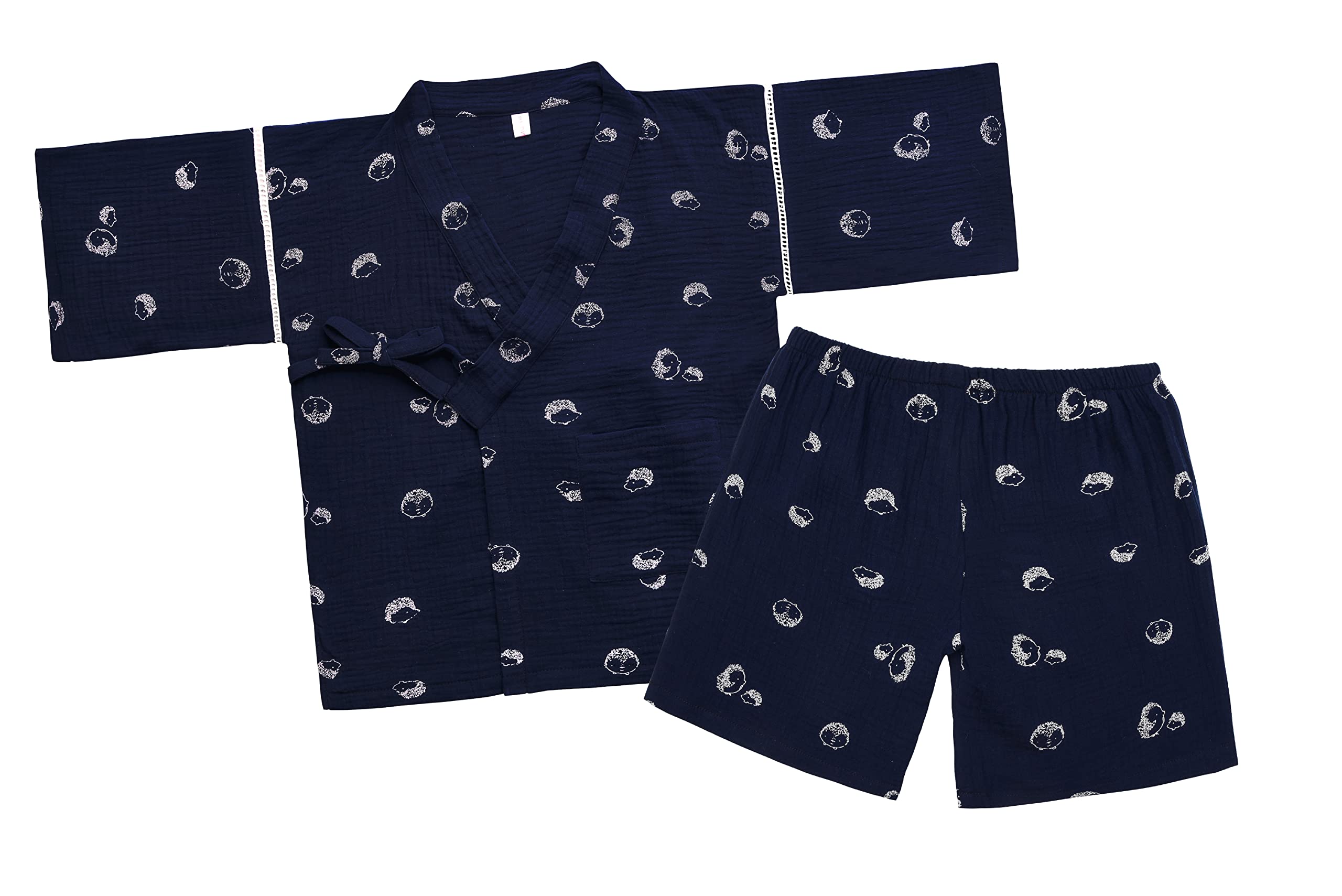 【送料無料】[ReliBeauty] 甚平 キッズ 男の子 二重織ガーゼ 綿100％ 子供 ルームウエア 浴衣 パジャマ..