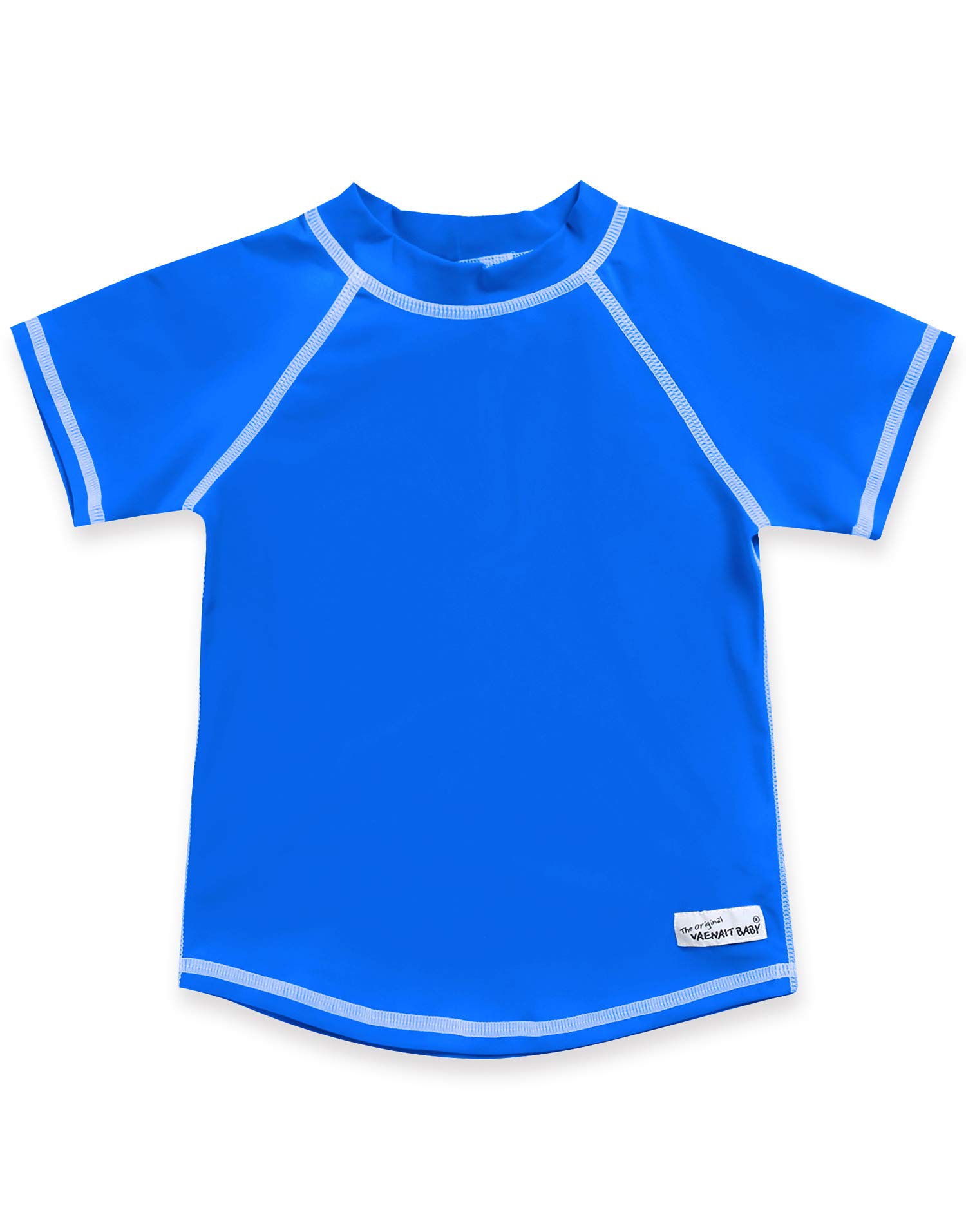 【送料無料】[Vaenait Baby] 6ヶ月-2歳 ベビー キッズ 子供 半袖 長袖ラッシュガードシャツ 水着 ミズギ UVカット UPF 50+ 色：半袖ブルー、サイズ：6-12 Months