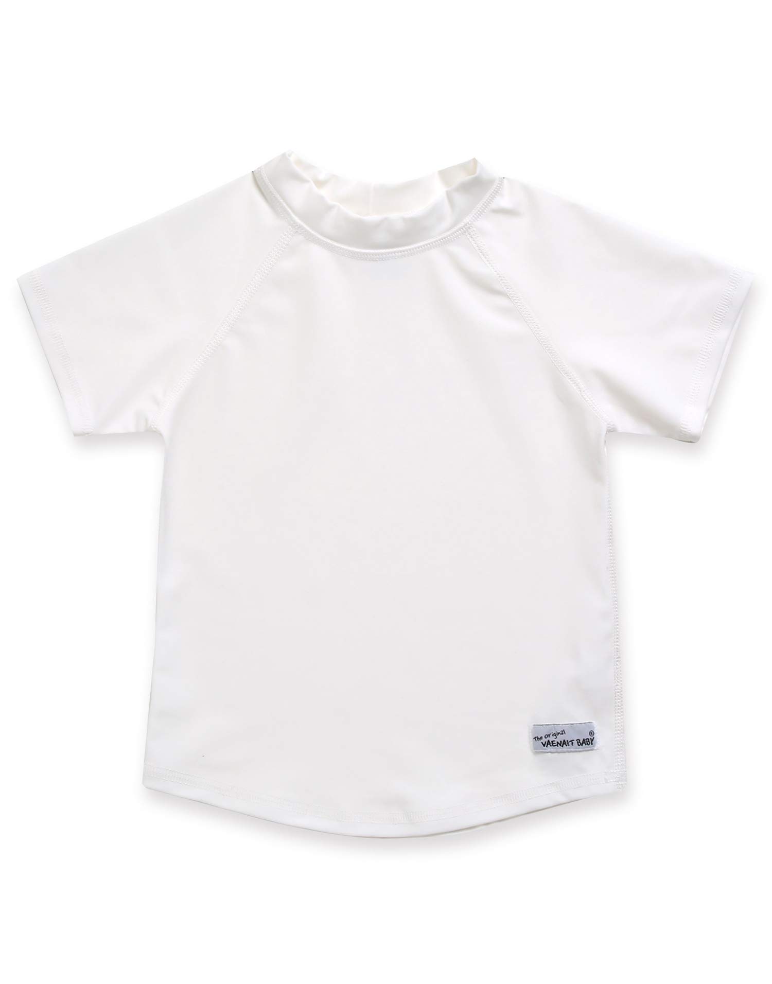 【送料無料】[Vaenait Baby] 6ヶ月-2歳 ベビー キッズ 子供 半袖 長袖ラッシュガードシャツ 水着 ミズギ UVカット UPF 50+ 色：半袖ホワイト、サイズ：12-24 Months