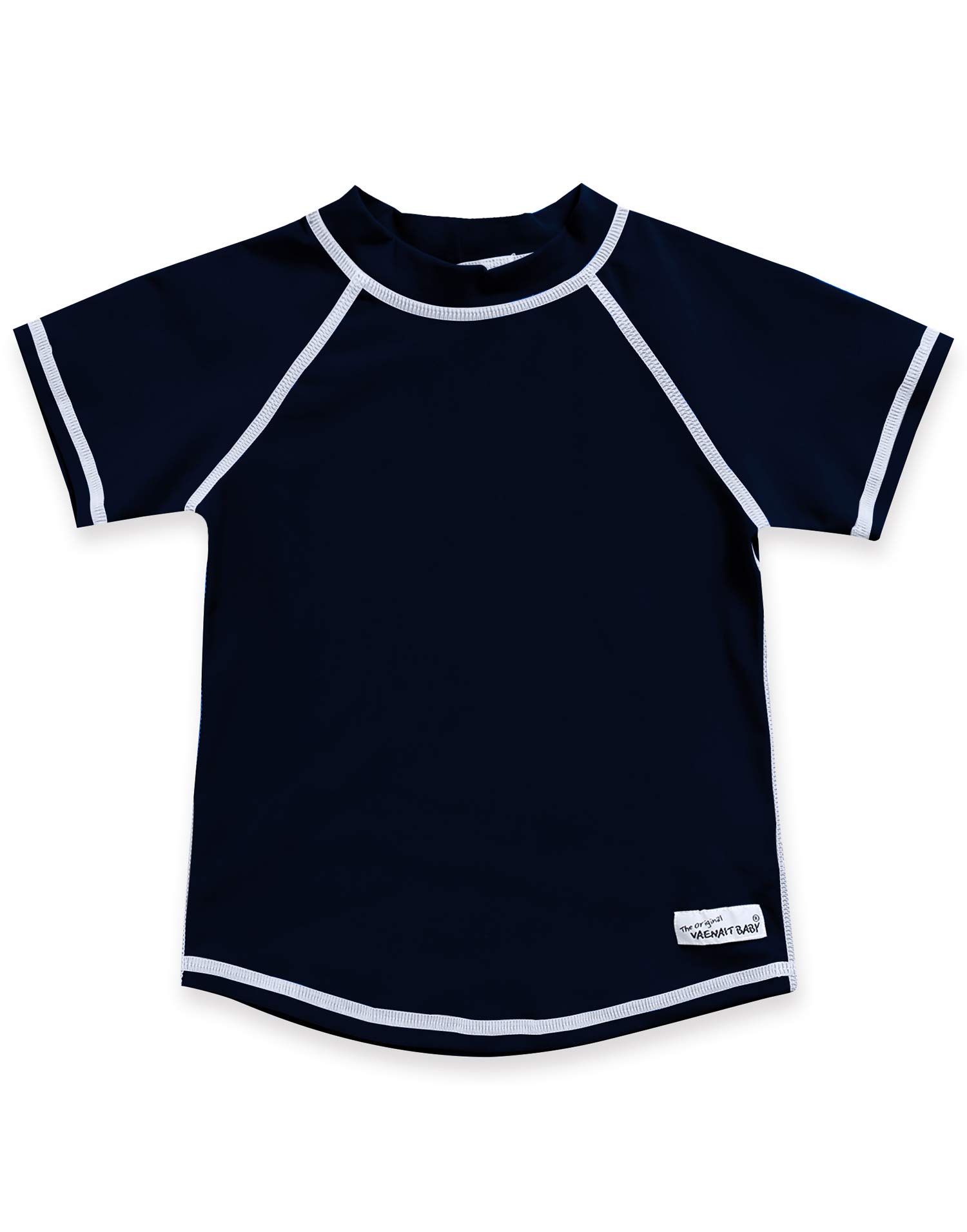 【送料無料】[Vaenait Baby] 6ヶ月-2歳 ベビー キッズ 子供 半袖 長袖ラッシュガードシャツ 水着 ミズギ UVカット UPF 50+ 色：半袖ネイビー、サイズ：3 Years