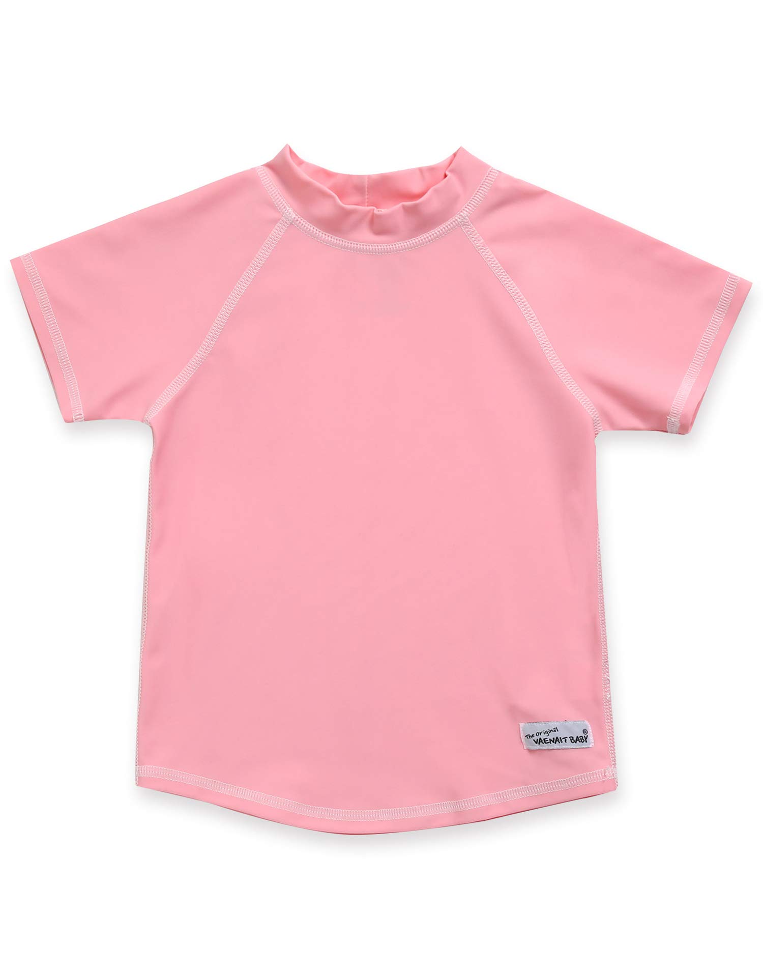 【送料無料】[Vaenait Baby] 6ヶ月-2歳 ベビー キッズ 子供 半袖 長袖ラッシュガードシャツ 水着 ミズギ UVカット UPF 50+ 色：半袖ピンク、サイズ：3 Years
