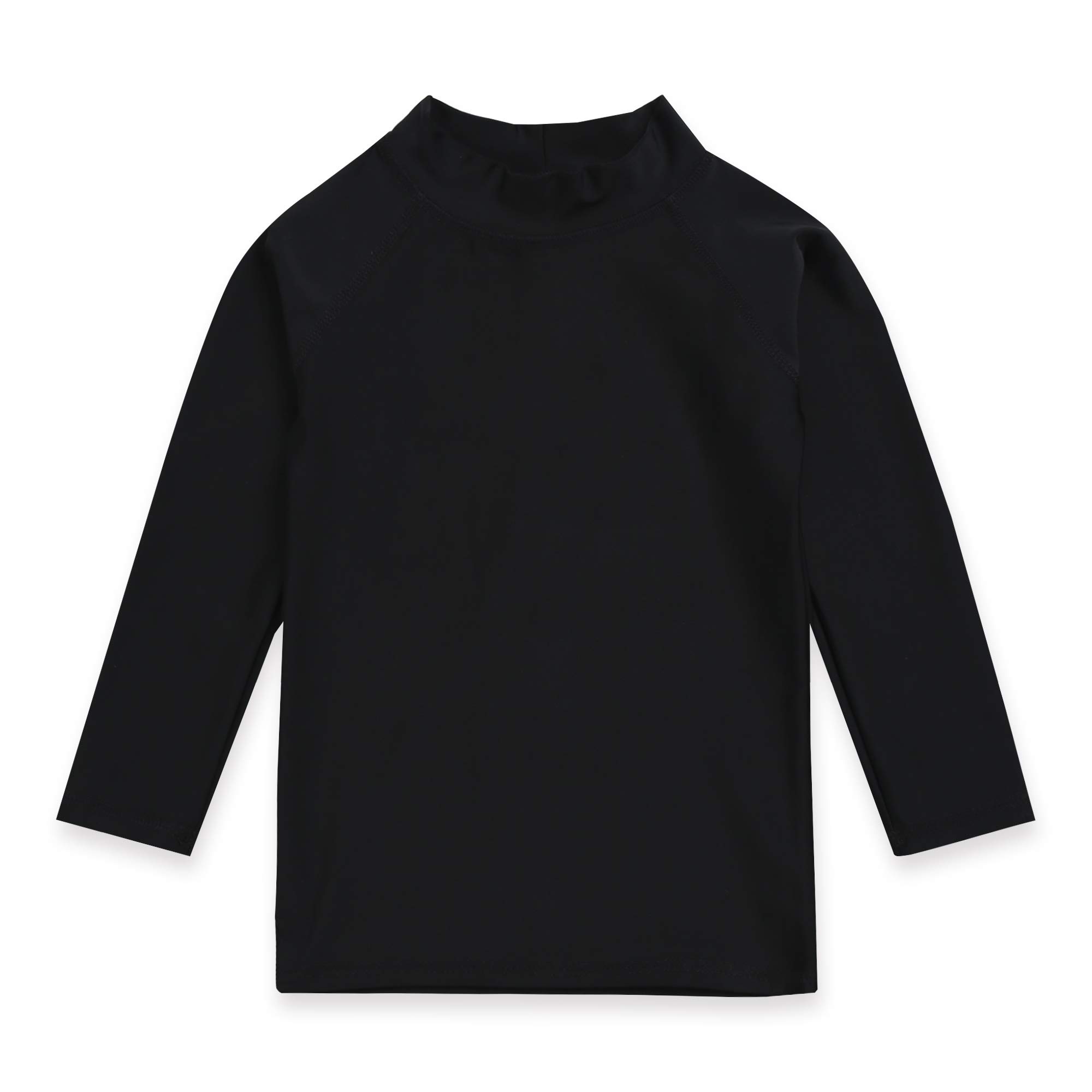 【送料無料】[Vaenait Baby] 2歳~7歳 乾きやすい水着 長袖ラッシュガード 子供 キッズ ボーイズ ガールズ UPF 50+ 長袖 ラッシュガードシャツ 水着 キッズ 海水 水陸両用 日焼け対策 UVカット ジュニア 男の子 子供用 水着 色：D-ブラック、サイズ：L