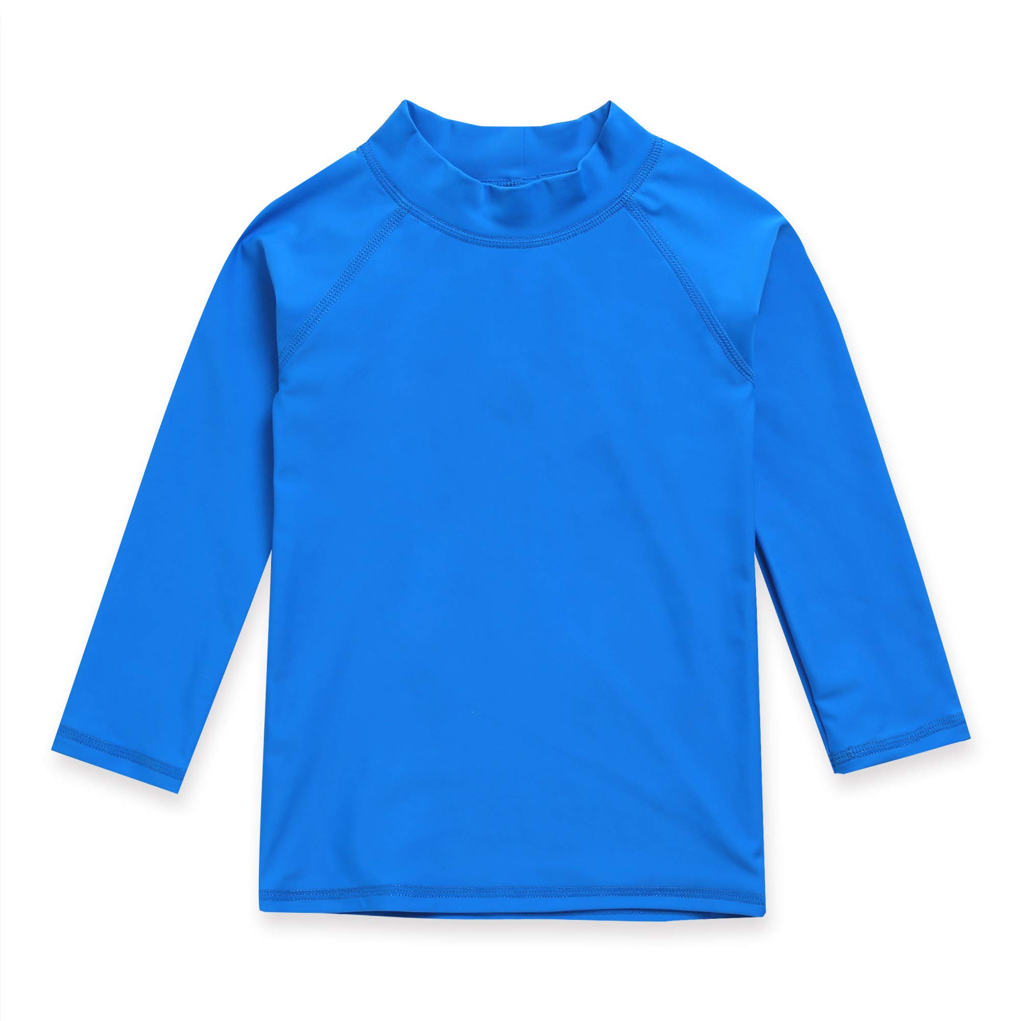 【送料無料】[Vaenait Baby] 2歳~7歳 乾きやすい水着 長袖ラッシュガード 子供 キッズ ボーイズ ガールズ UPF 50+ 長袖 ラッシュガードシャツ 水着 キッズ 海水 水陸両用 日焼け対策 UVカット ジュニア 男の子 子供用 水着 色：D-ブルー、サイズ：M