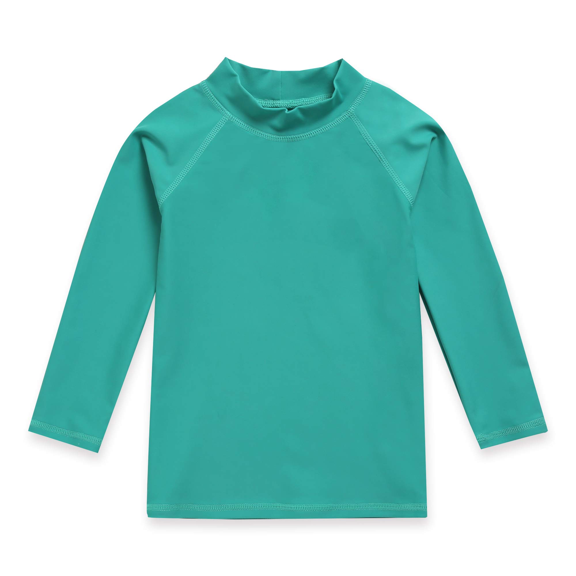 【送料無料】[Vaenait Baby] 2歳~7歳 乾きやすい水着 長袖ラッシュガード 子供 キッズ ボーイズ ガールズ UPF 50+ 長袖 ラッシュガードシャツ 水着 キッズ 海水 水陸両用 日焼け対策 UVカット ジュニア 男の子 子供用 水着 色：D-グリーン、サイズ：S
