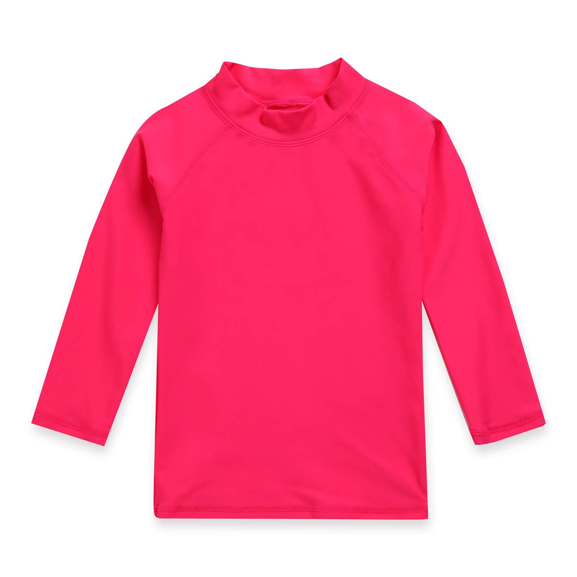 【送料無料】[Vaenait Baby] 2歳~7歳 乾きやすい水着 長袖ラッシュガード 子供 キッズ ボーイズ ガールズ UPF 50+ 長袖 ラッシュガードシャツ 水着 キッズ 海水 水陸両用 日焼け対策 UVカット ジュニア 男の子 子供用 水着 色：D-ホットピンク、サイズ：S