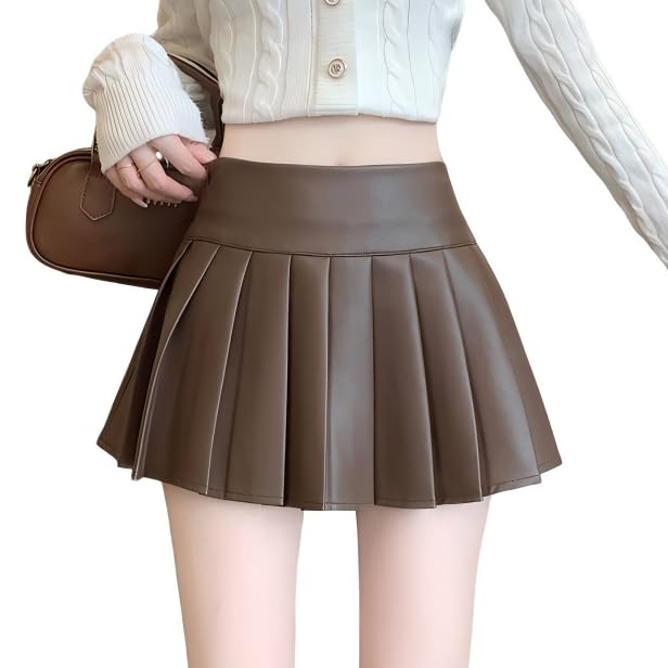 【送料無料】[syvent] レザー スカート 韓国風 ボトムス 氣質 日系 大人 女性 可愛い お洒落 PU ショー..