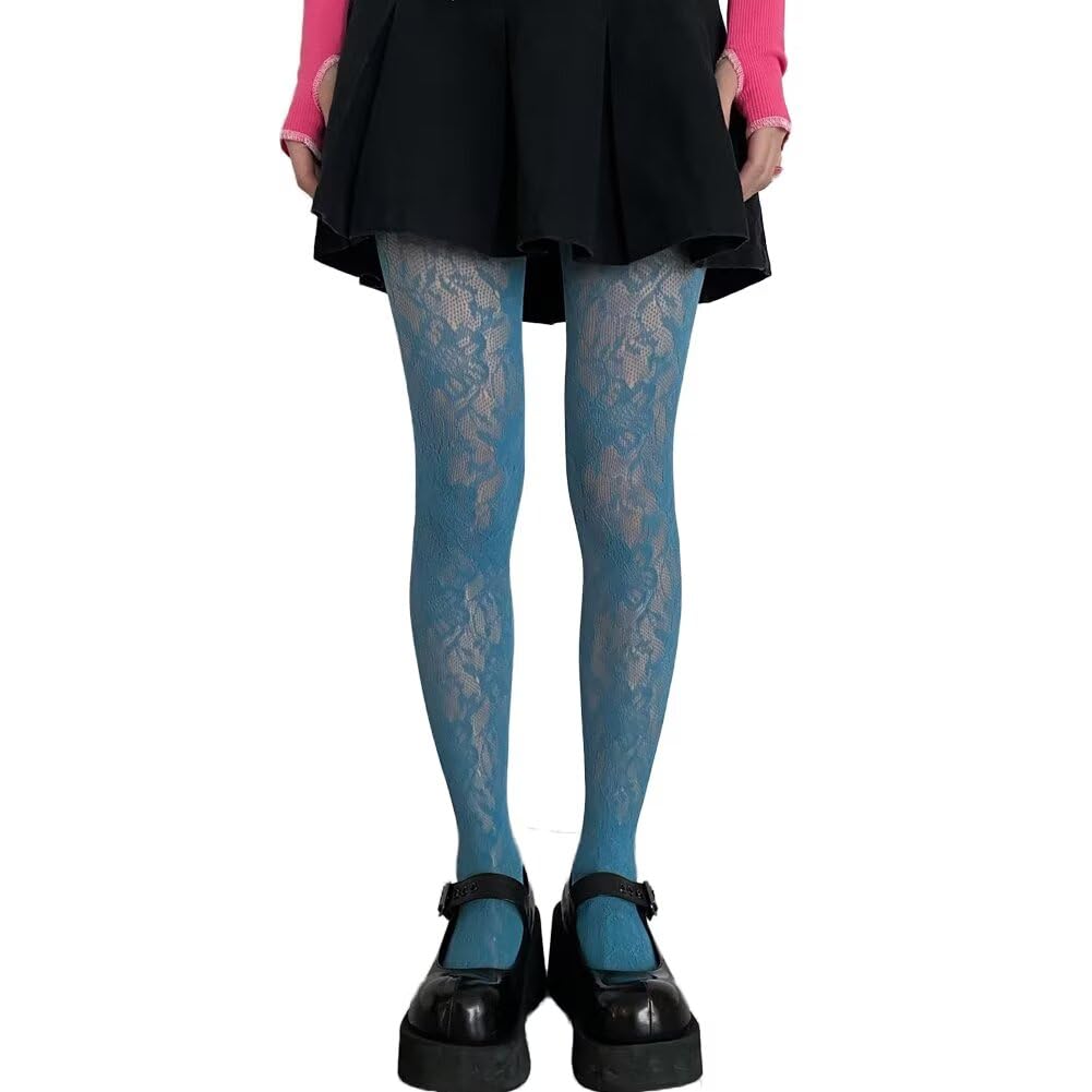 【送料無料】[Eukkis] 総レースタイツ 網ストッキング レディース-薄手 セクシー ニットタイツ ロリー..