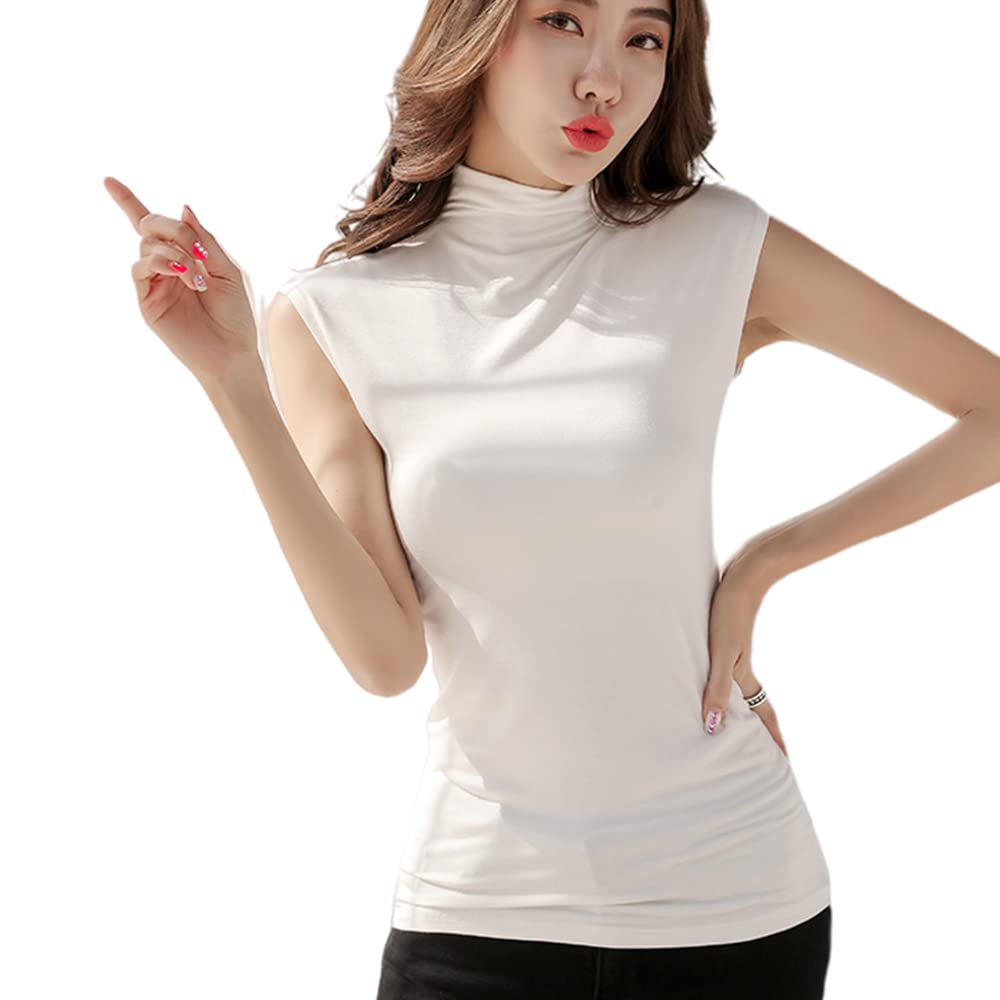 【送料無料】[KOEKOI] タンクトップ レディース ハイネック ノースリーブ カットソー トップ ...