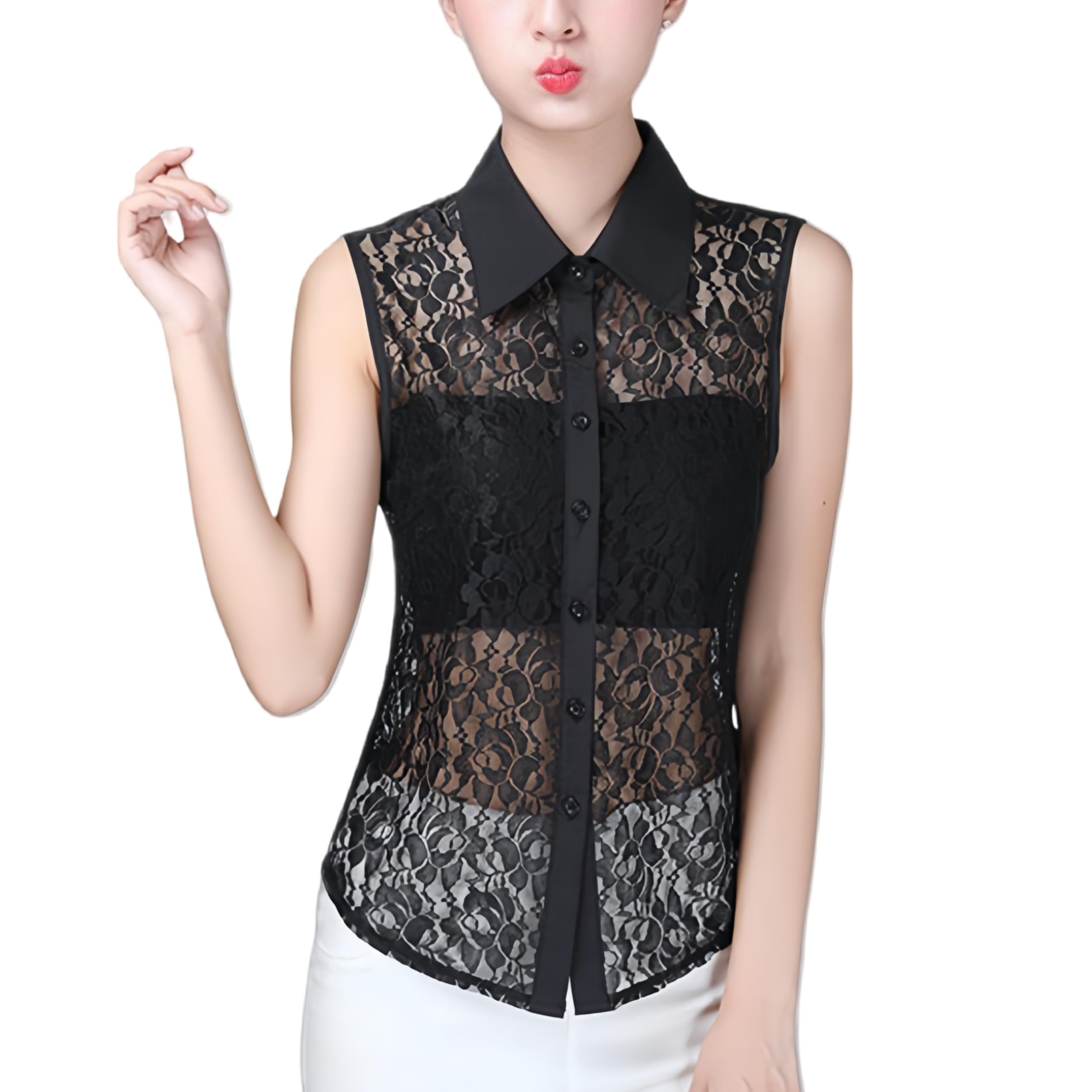 【送料無料】[KOEKOI] タンクトップ レディース ハイネックノースリーブ カットソー トップス ...