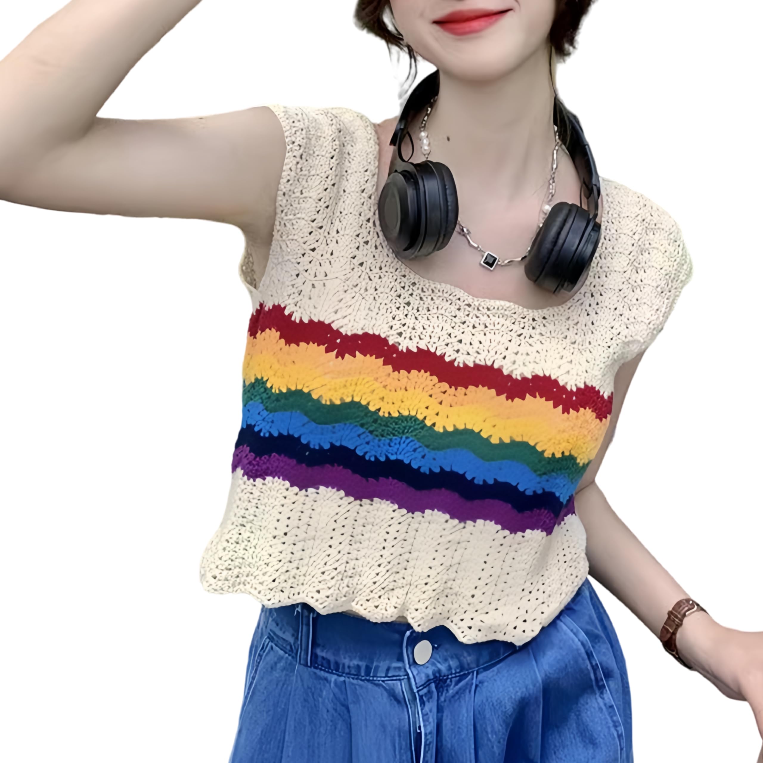 【送料無料】[KOEKOI] タンクトップ レディース ニット ノースリーブ 夏 キャミソール Tシ ...