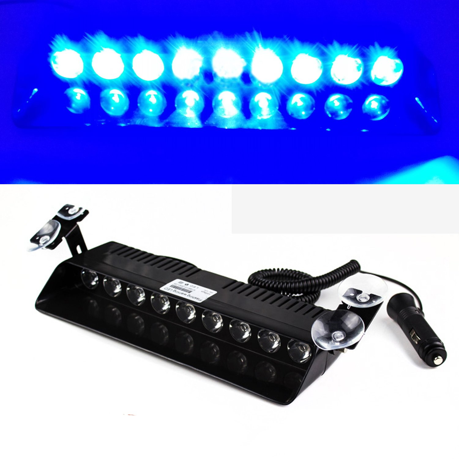 【送料無料】Ranzek 9LED 12V 9W 点滅モード カー警告注意 バントラック緊急ストロボライト ランプ ブ..