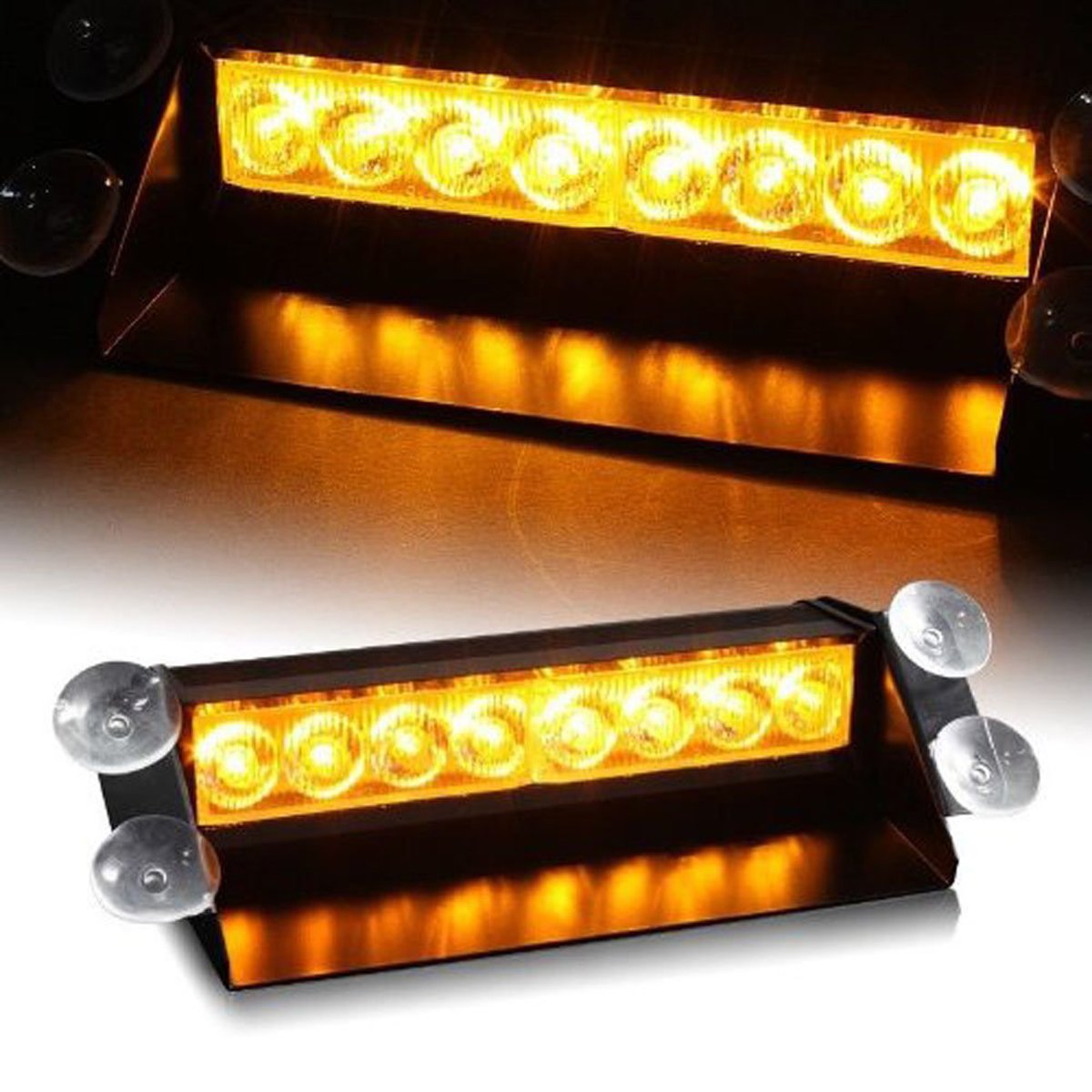 【送料無料】Ranzek 8 LED フロントライト 警告灯12V ダッシュボード インテリアカートラック緊急 スト..