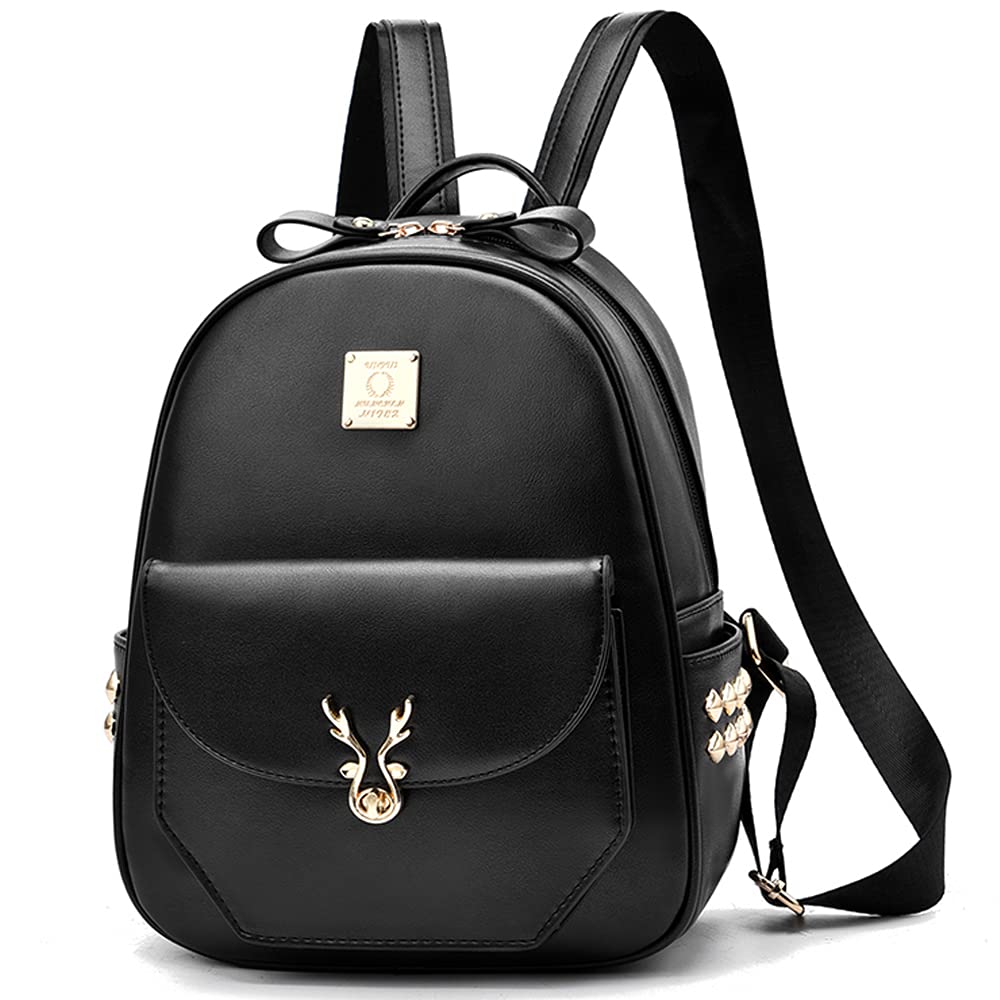 【送料無料】リュック レディース リュックサック 女の子 レザー 人気 かわいい 大容量 ladies bag 色:ブラック、サイズ:S
