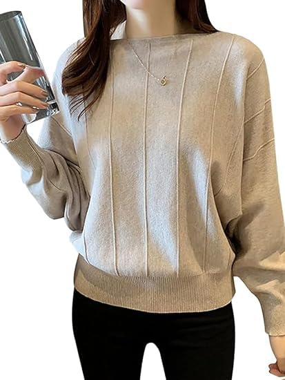 【送料無料】Bvaeocl ニット セーター レディース 長袖 無地 ストレッチ ゆったり 着せ オ ...