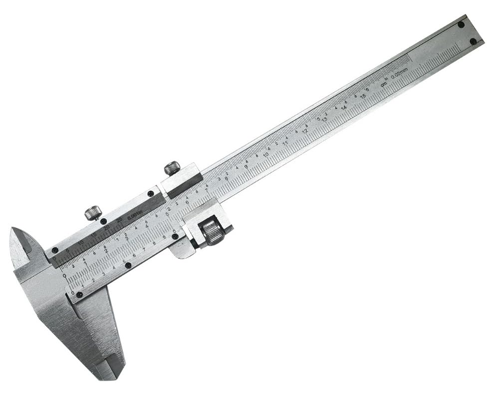 【送料無料】精密ノギス 150mm, 炭素鋼製, デュアルスケール目盛付き, 高精度測定工具, 微調 ...