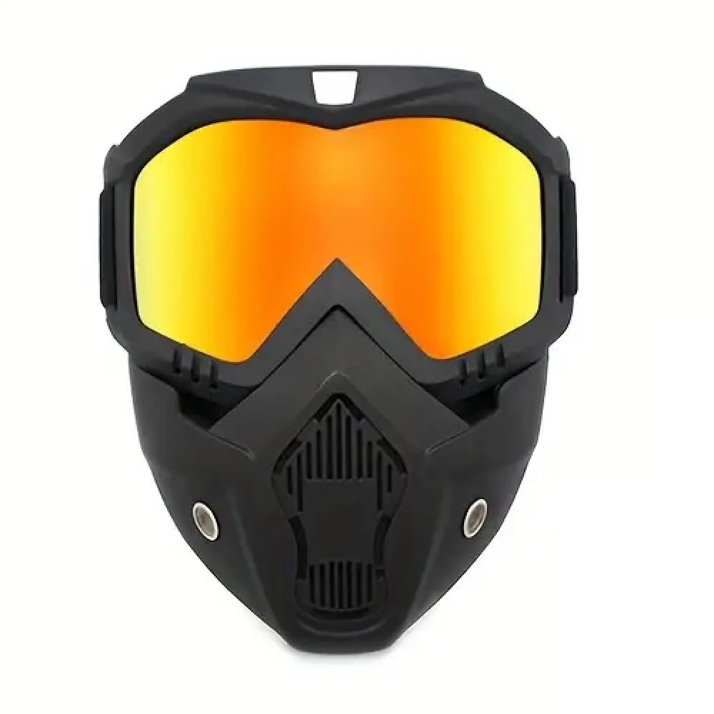 【送料無料】[THREE RABBITS] HDクリアフルフェイスゴーグル、通気性マスク付き - 防風、砂防止溶接安..