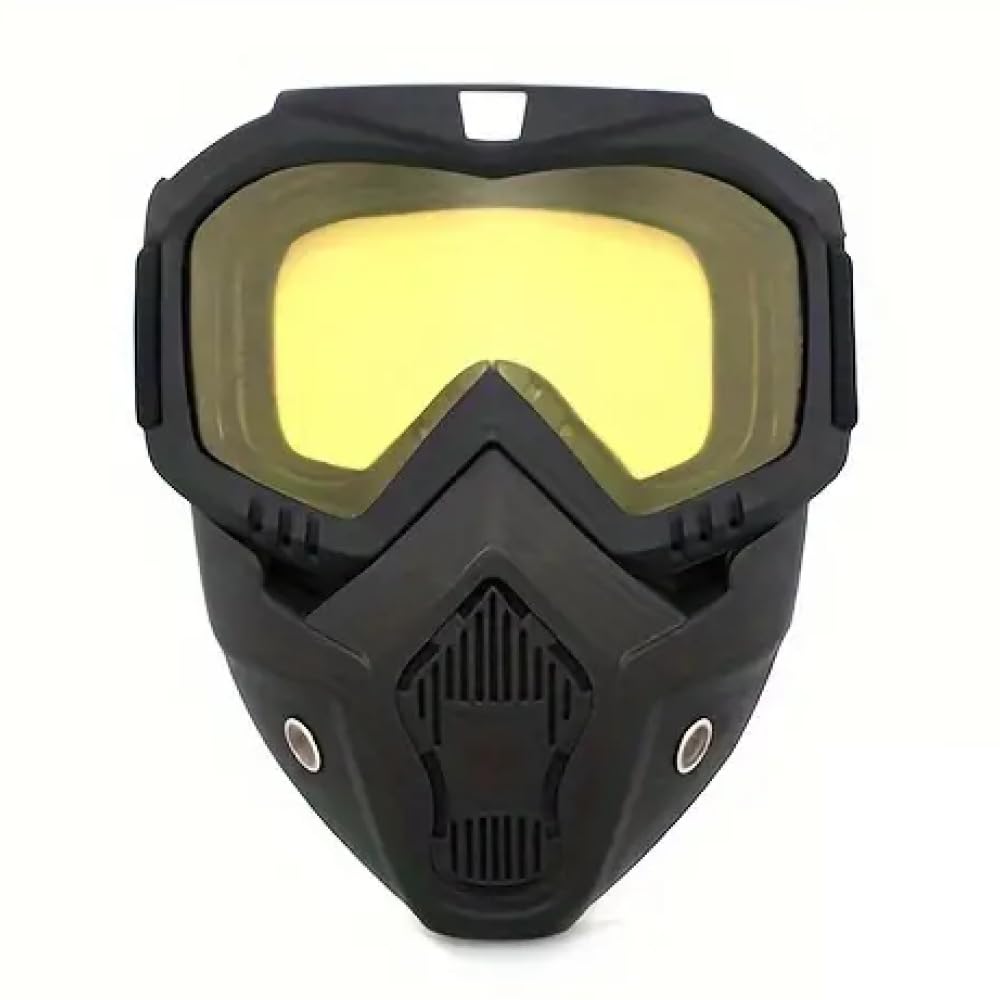 【送料無料】[THREE RABBITS] HDクリアフルフェイスゴーグル、通気性マスク付き - 防風、砂防止溶接安..