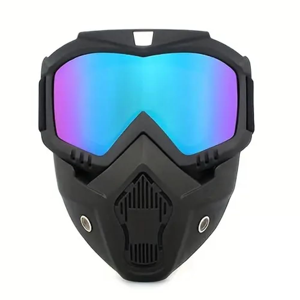 【送料無料】[THREE RABBITS] HDクリアフルフェイスゴーグル、通気性マスク付き - 防風、砂防止溶接安..