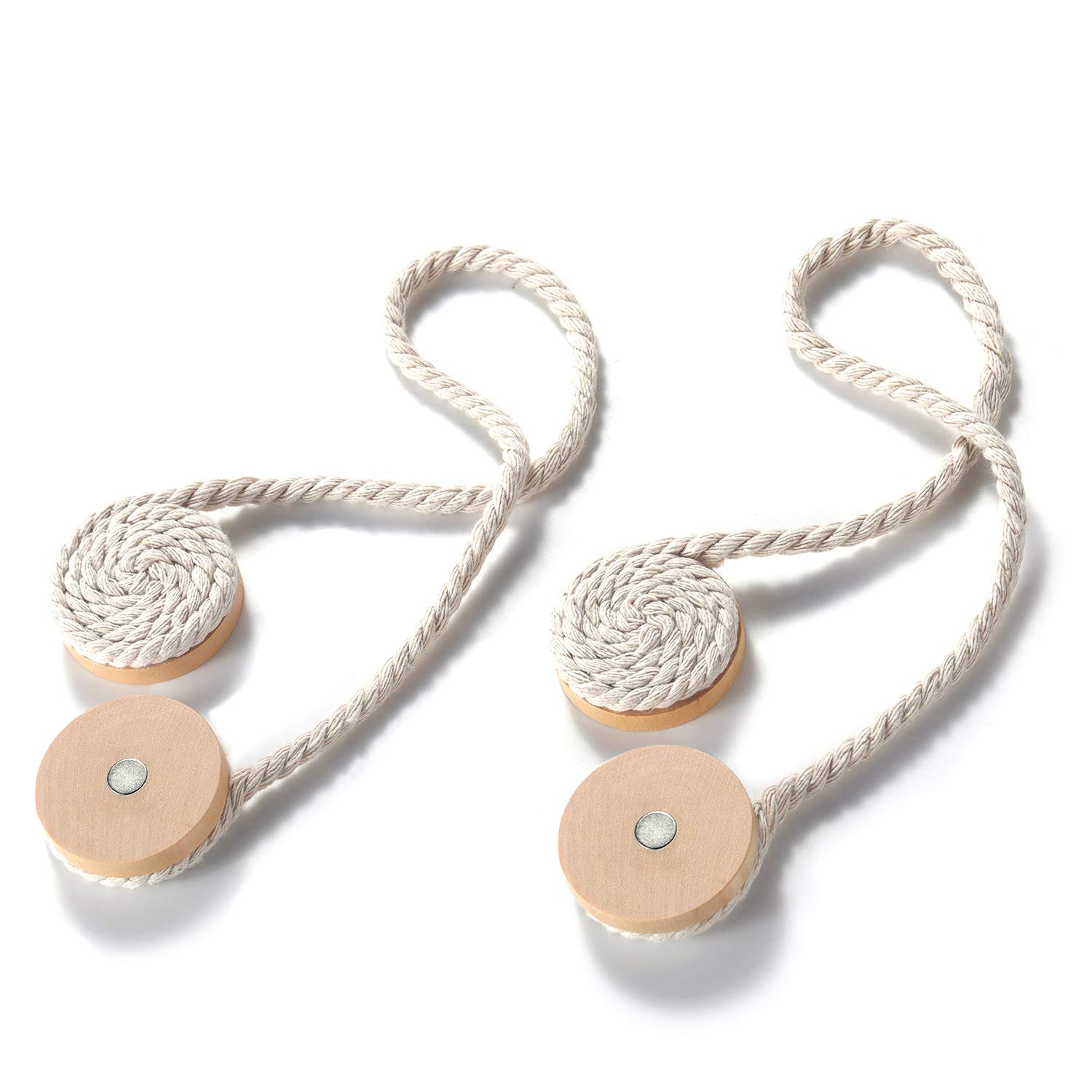 【送料無料】タッセル カーテンタッセル カーテン留め飾り マグネット付き 二個セット 色：オフホワイト