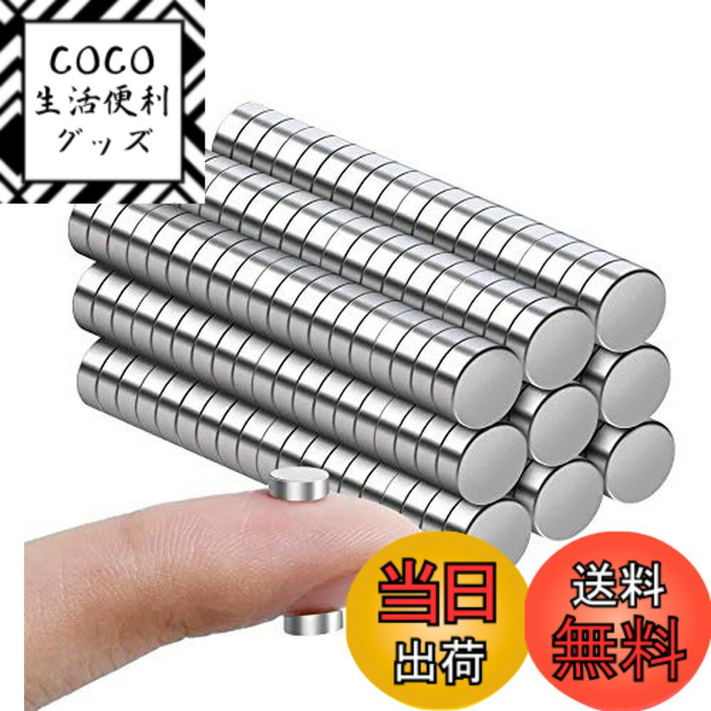 【送料無料】rhinocats 強力マグネット 強力磁石 小型 DIYマグネット 丸型 色：シルバー、サイズ：6*2m..