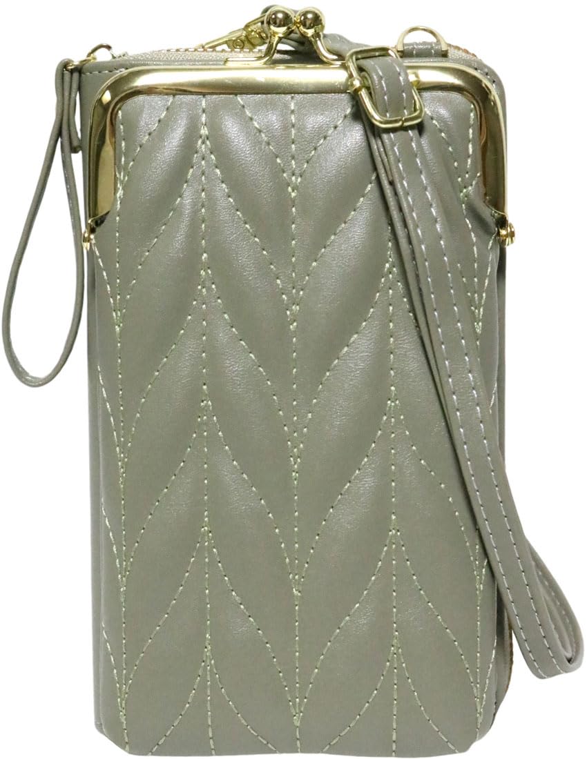 【送料無料】[エス・ピー・ラボ] 財布付き がま口スマホポシェット 縦型 レディース スマホショルダ ...