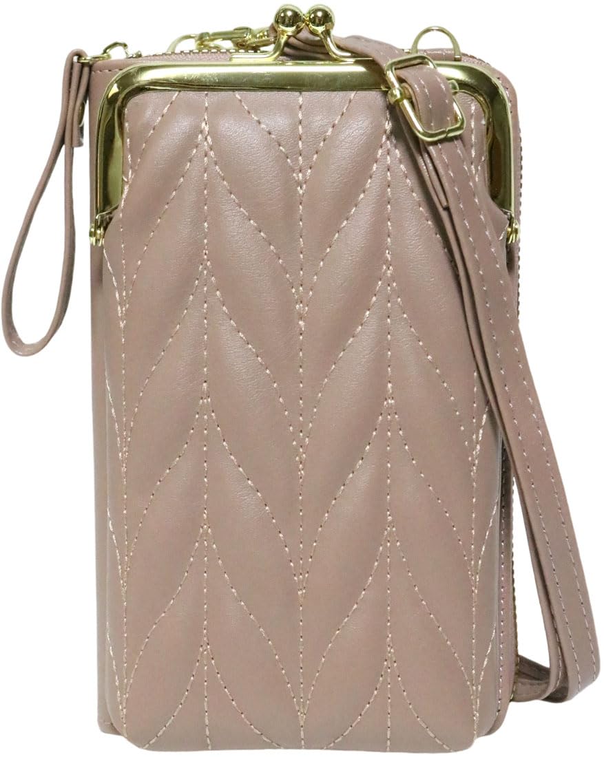 【送料無料】[エス・ピー・ラボ] 財布付き がま口スマホポシェット 縦型 レディース スマホショルダ ...