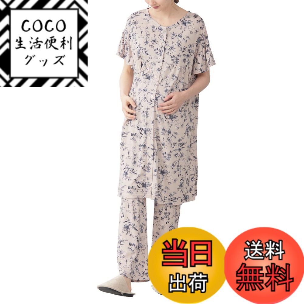 商品情報商品の説明説明 大人かわいいレトロフラワー柄で華やかに クラシカルな華やかさを演出するレトロフラワー柄。トップスがチュニック丈のバランス良く、すっきり着こなせます。キレイめデザインなのでホームウェアにもおすすめ。やさしいひんやり感が気持ちいい接触冷感素材です。 ・パンツが同柄でクラス感アップ ・胸元がスナップで開くので授乳もスムーズ ・パンツのウエストはアジャスターゴムでサイズ調整可能 ・携帯などの小物を入れるのに便利なポケットつき ＊＊＊＊＊＊＊＊＊＊＊＊＊＊＊＊＊＊＊＊＊＊＊＊ 透け感：ややあり 裏地：なし 伸縮性：ややあり 光沢感：なし 生地の厚さ：やや薄手 ＊＊＊＊＊＊＊＊＊＊＊＊＊＊＊＊＊＊＊＊＊＊＊＊ ■商品コード/10531 ※モデル着用画像はイメージとなります。 商品の正しい色は商品画像をご確認ください。主な仕様 【大人かわいいレトロフラワー柄で華やかに】クラシカルな華やかさを演出するレトロフラワー柄。トップスがチュニック丈のバランス良く、すっきり着こなせます。キレイめデザインなのでホームウェアにもおすすめ。やさしいひんやり感が気持ちいい接触冷感素材です。【産前-産後まで使える接触冷感天竺レトロ花柄フリル袖パジャマ】・パンツが同柄でクラス感アップ・胸元がスナップで開くので授乳もスムーズ・パンツのウエストはアジャスターゴムでサイズ調整可能・携帯などの小物を入れるのに便利なポケットつきサイズ名:M、(トップス)着丈:89、袖丈:12、肩巾:53、身巾:56、(パンツ)腹囲:81-102、パンツ丈:96.8、ヒップ:87-101、わたり:30、股下:65、裾幅:22br産前-産後対応、接触冷感、セット商品、ポケット付、腹囲調節アジャスター付き、授乳しやすい仕様　お洗濯=洗濯機OK(洗濯ネット使用)企画デザイン：日本／生産国：中国