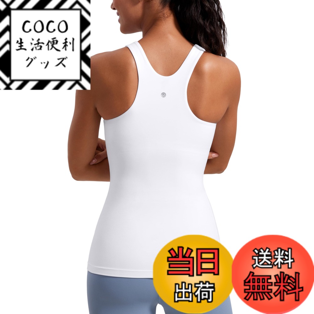 【送料無料】[CRZ YOGA] タンクトップ スポーツ レディース パッド付 カップ付 レーサーバック 大きい..