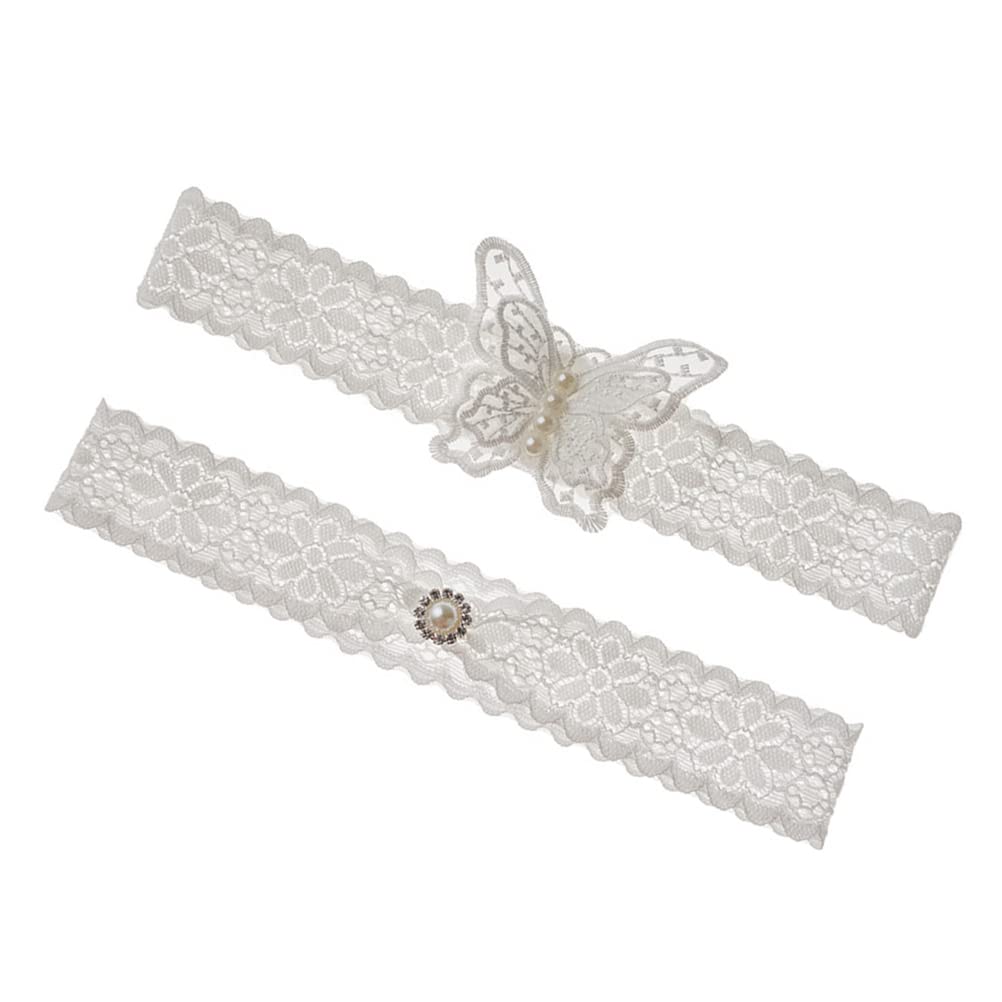 【送料無料】Excras 女性太ももリングウェディングガーター ガーターリング 洋風 レース 蝶 刺レッグリング 弾性 レッグガーター 花嫁ガーターベルト スト...