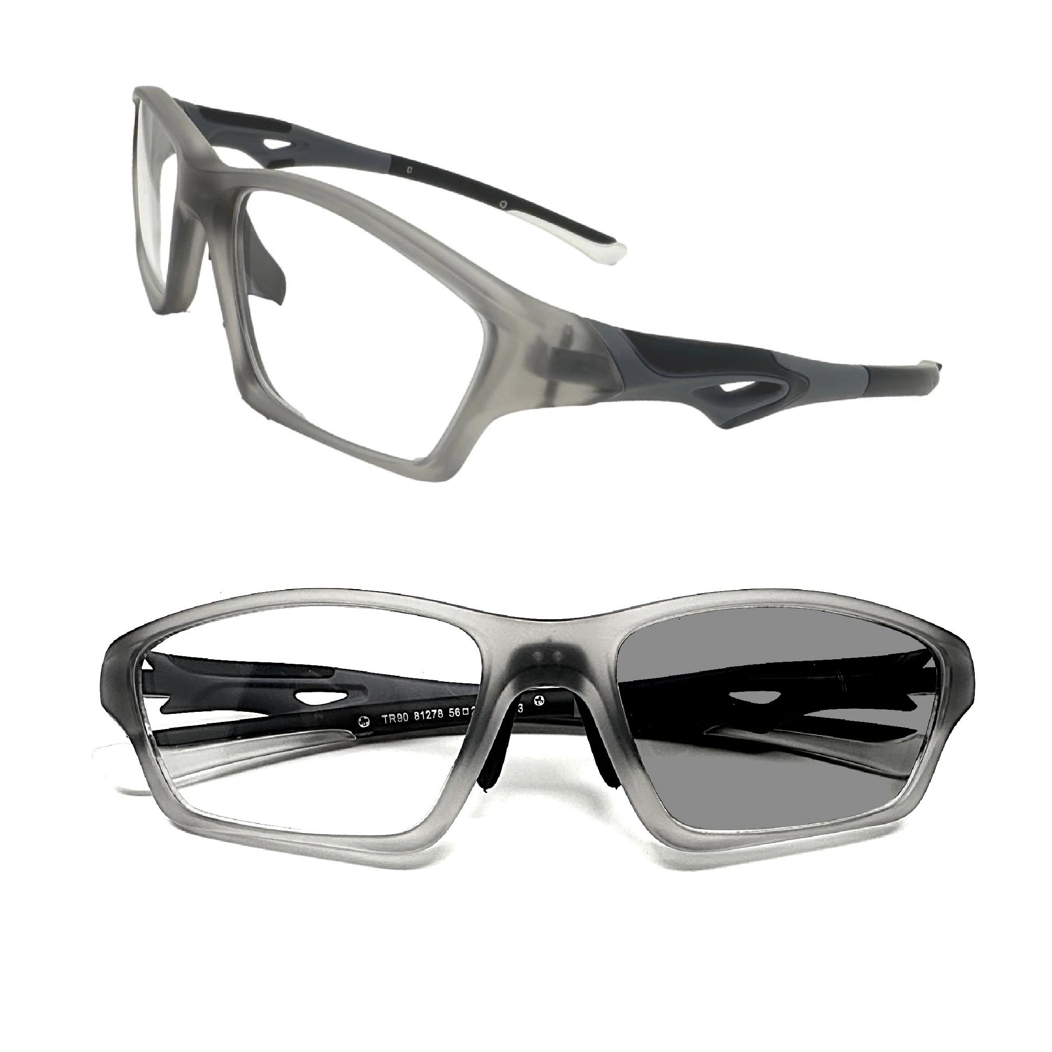 【送料無料】[REONAS] スポーツメガネ 調光 変色 ブルーライトカット PCワークから外出時はサングラス..