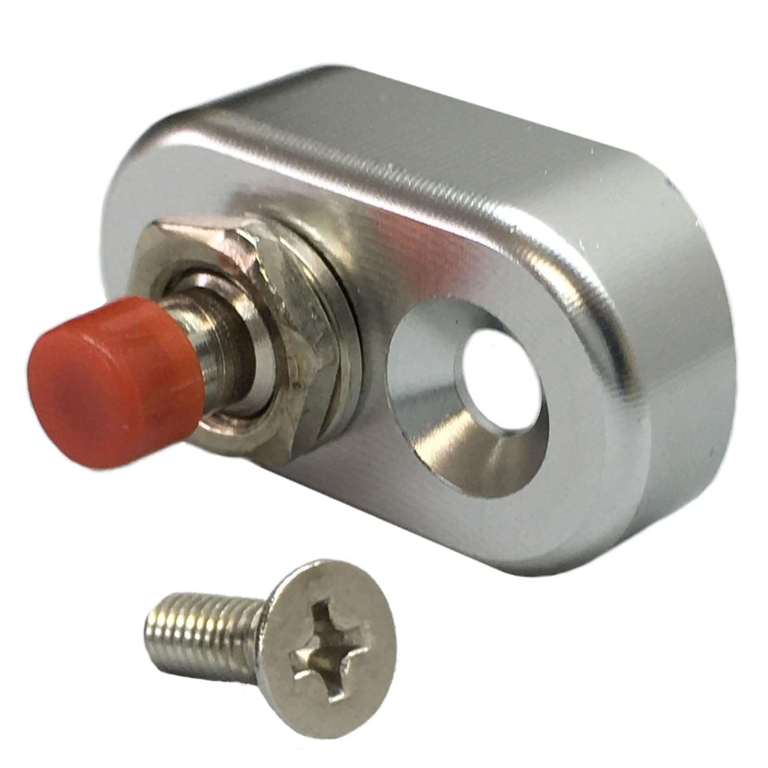 【送料無料】Archnote バイク ハンドル スイッチ 右 左 兼用 ボタン ミニ アルミ 汎用 押している間通電 スターター ホーン パッシング カスタム 色：シルバー