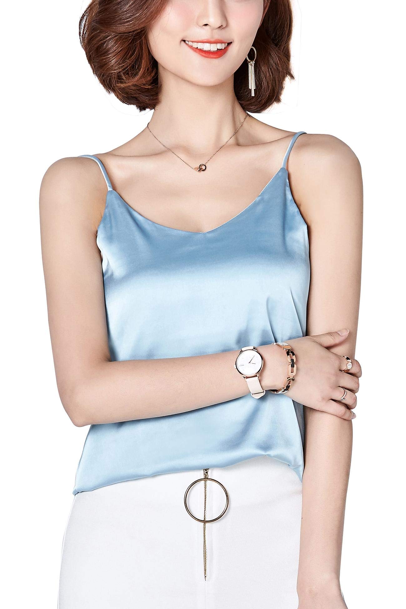 【送料無料】[Sharphon] レディース 光沢 キャミソール セクシー サテン つるつる インナー パジャマ ..