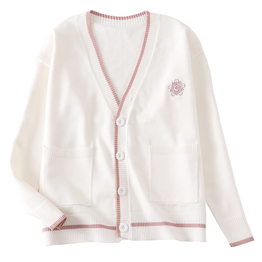 【送料無料】[Sharphon] レディース ボーダー 大きいサイズ Vネック ポケット カーディガン 長袖 ニッ..