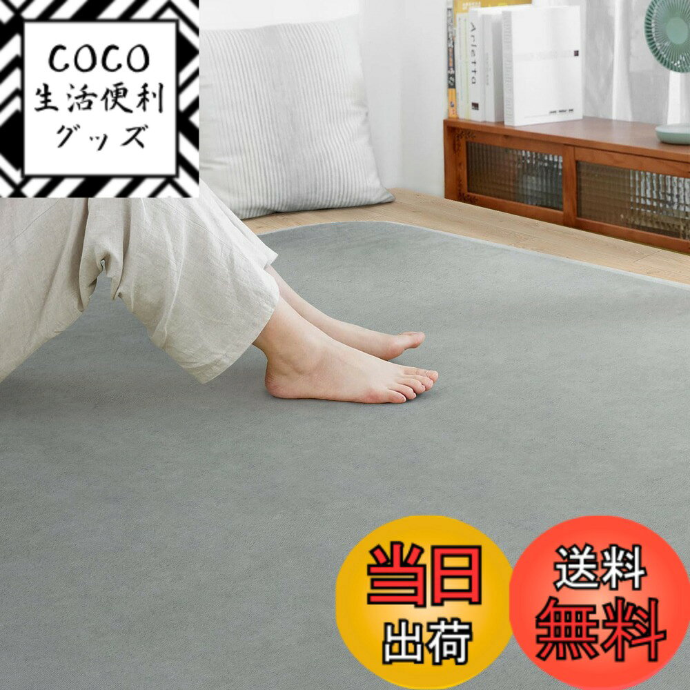 【送料無料】SOMANT 北欧風洗えるフランネルラグ 色：ダークグレー、サイズ：200x250cm 3畳