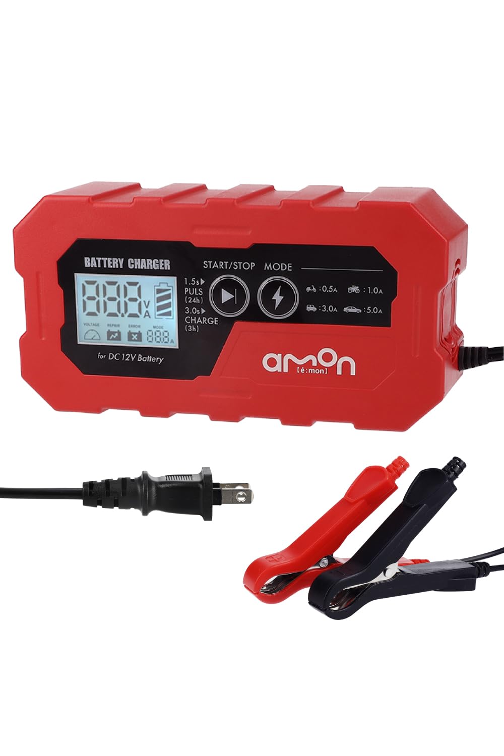 【送料無料】エーモン(amon) バッテリー充電器 バッテリーチャージャー/ジャンプスターター 色： ...