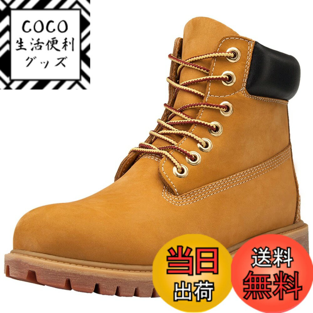 商品情報商品の説明説明 こブーツの特徴といえば、やはりウィートヌバックです。ウィートと呼ばれる色みのヌバックレザーは、独特の質感が魅力。ほかの革とは異なり、マットな表情は履き込むほどに味わい深く変化します。高い防水性と耐久性のあるブーツは、アウトドアシーンで頼れるアイテムです。また、飽きのこないシンプルな見た目と、服を選ばないベーシックなカラーのため、普段使いとしても重宝します。主な仕様 【天然ラテックス中敷】ラテックスはゴムの木から採れた汁を発泡工程で作ったものなので、とても健康的な素材です。中敷の厚さは人間工学を基づいて、踵の1.5cmから徐々につま先の0.5cmに変わります。弾力性に富むラテックスにより、それぞれの体重に応じて振動を分散したり吸収したりできて、歩く時の履き心地を増します。【質の高い素材を厳選】アッパーには上質な本革素材を採用しています。柔軟な肌触り心地に優れ、足に優しくフィットします、本革だから履けば履くほど柔らかく脚に馴染みます。【整った密集の縫い目】長年にわたる職人が積み重ねてきた熟練の手業で仕上げました。縫い目が密集かつバランスよく整列されて丈夫さが一層増します。万能な 6インチプレミアム防水ブーツで、毎日の装いに頑丈なスタイルをもたらしましょう【ソールの防滑設計】防水加工を施した細部の作りこみは圧巻でソールはタンクパターンを採用し、荒地でのグリップを最大限に出すことができます。機能性が非常に高くアウトドアには勿論、街履きにも大活躍間違い無しのアイテム。【定番ブーツ】ストリートからアウトドアまで幅広く活躍する名作。メンズ、レディース両方の広いスタイルに合わせやすく、履く人によって表情が変わるところも8アイブーツの魅力です。普段に使っているサイズをお勧めいたします。靴を受け取ったら、何か質問がございましたら、お気軽にメールでご連絡ください。お客様に質の高い製品とサービスを提供することは弊社がずっと努力することです。相変わらぬご愛顧をお願い致します。ありがとうございます。