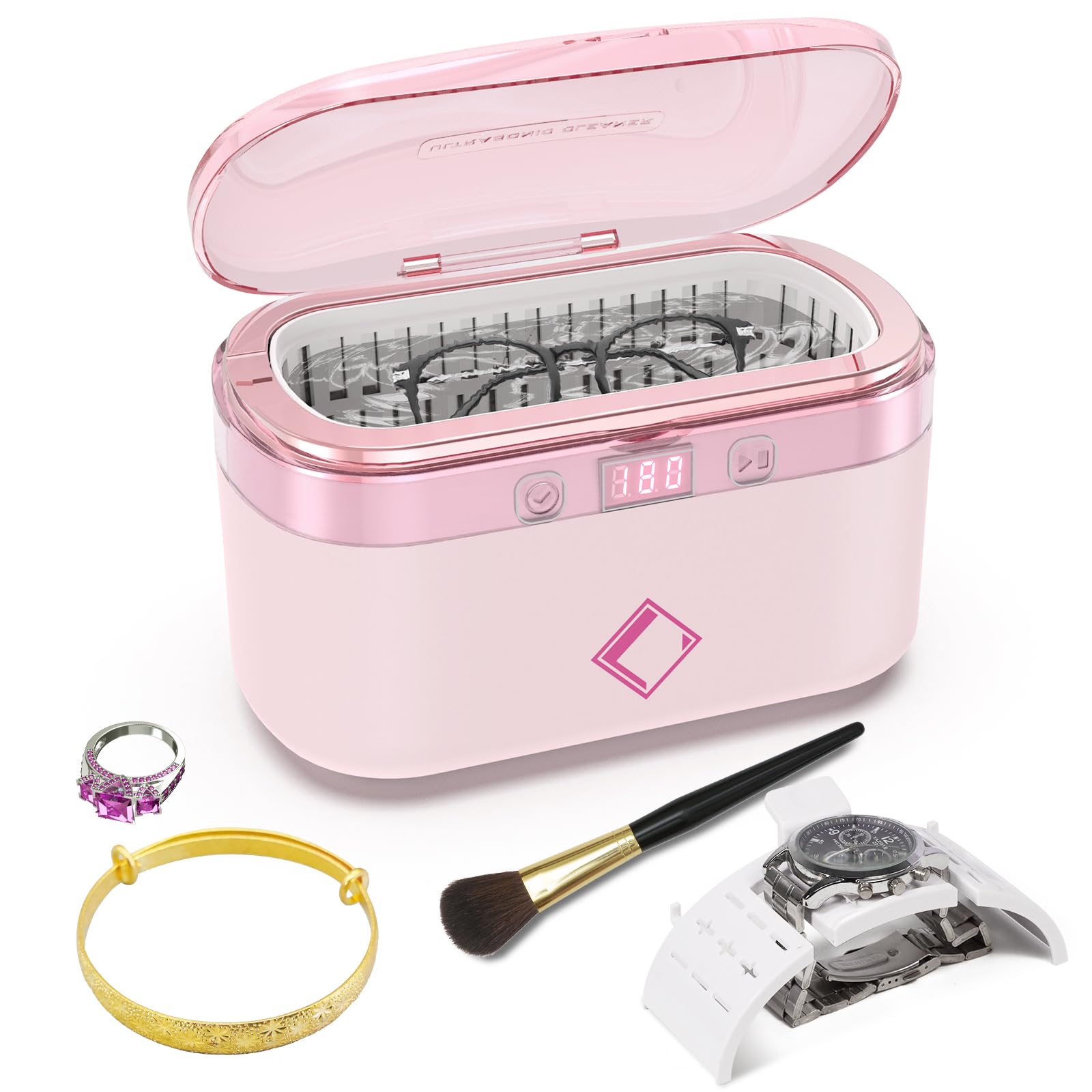 【送料無料】LifeBasis超音波洗浄機 メガネ洗浄機 小型家用超音波洗浄器 改良強力振動 入れ歯洗浄機 50..