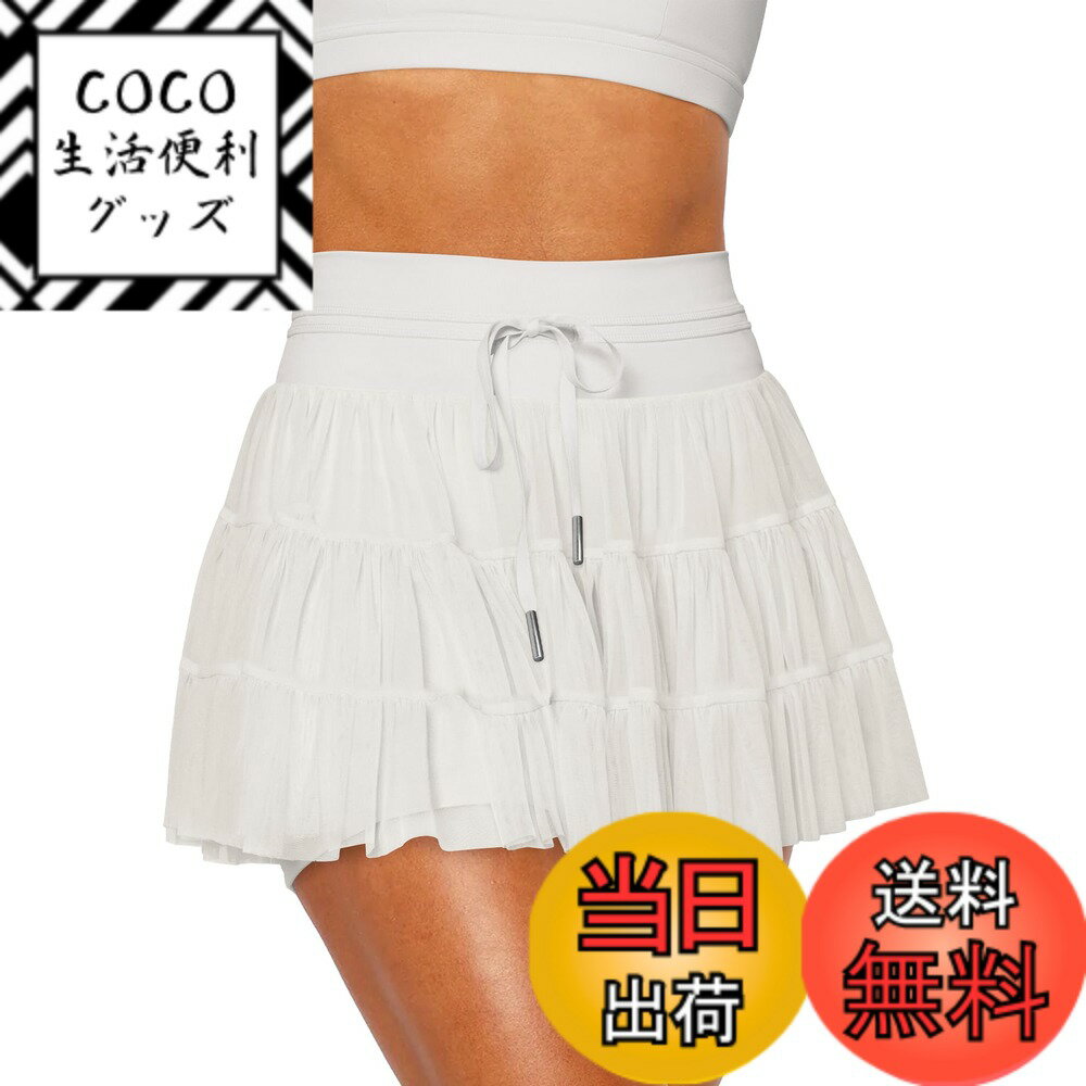 【送料無料】[Maeau] レディース テニス スコート ゴルフ チュール スカート 冷感 スポーツ ...