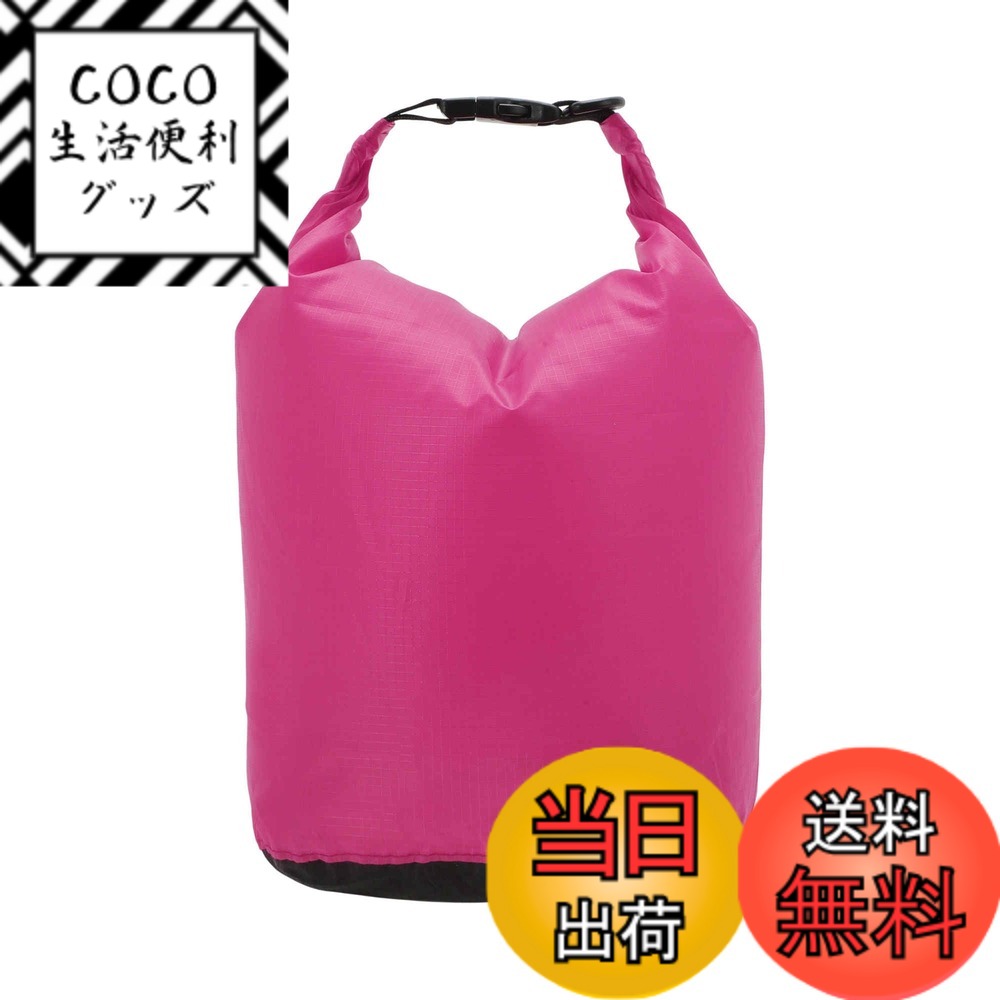 【送料無料】CAPASTEC ドライバッグ 防水バッグ スタッフバッ グ 完全防水 容量3-20L選べる 撥水 アウトドア 海 11色 色：ピンク、サイズ：M-容量：5L
