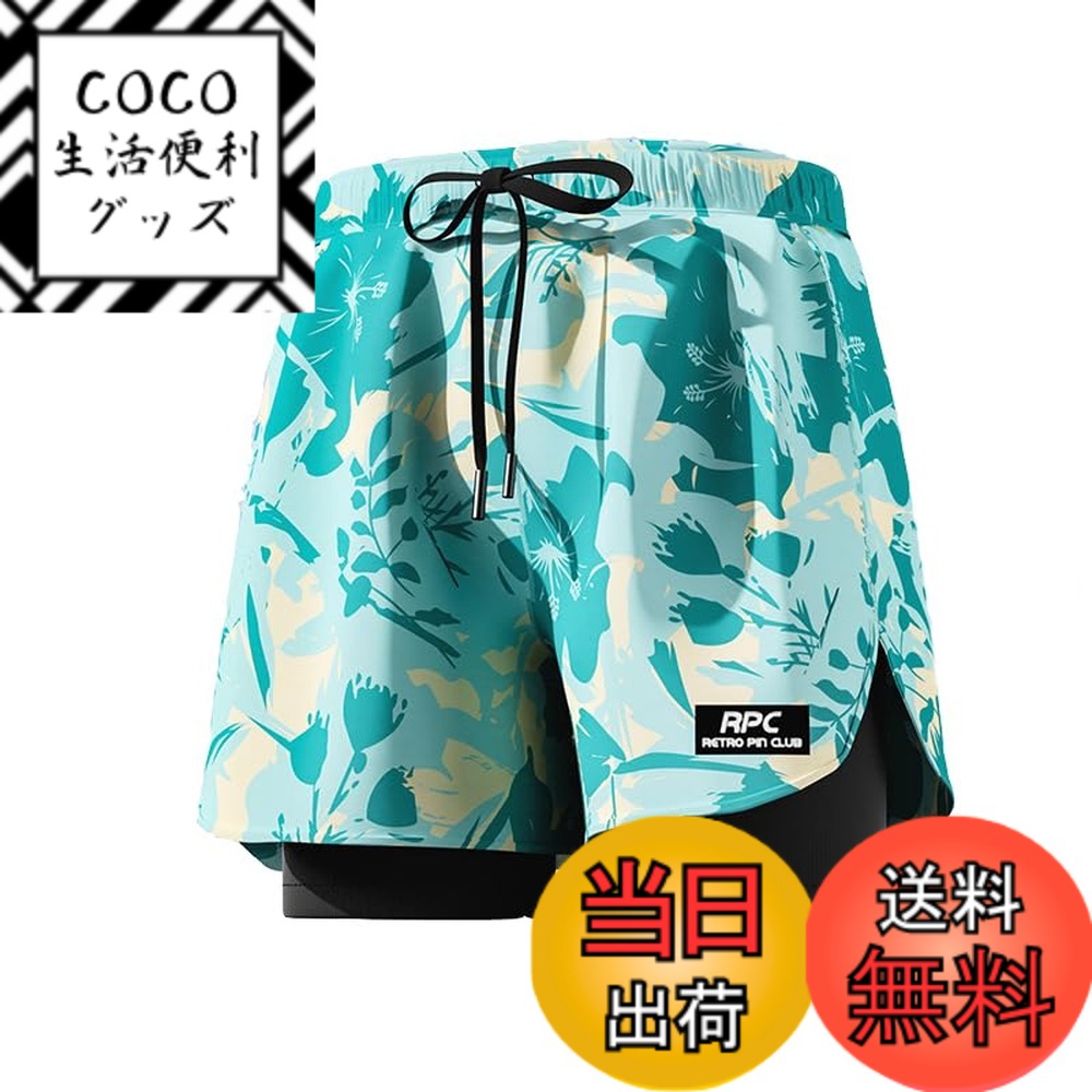 【送料無料】[Wzhiming] ナランブ メンズ 水着 サーフパンツ オシャレ 海水パンツ インナー付き通気 速..