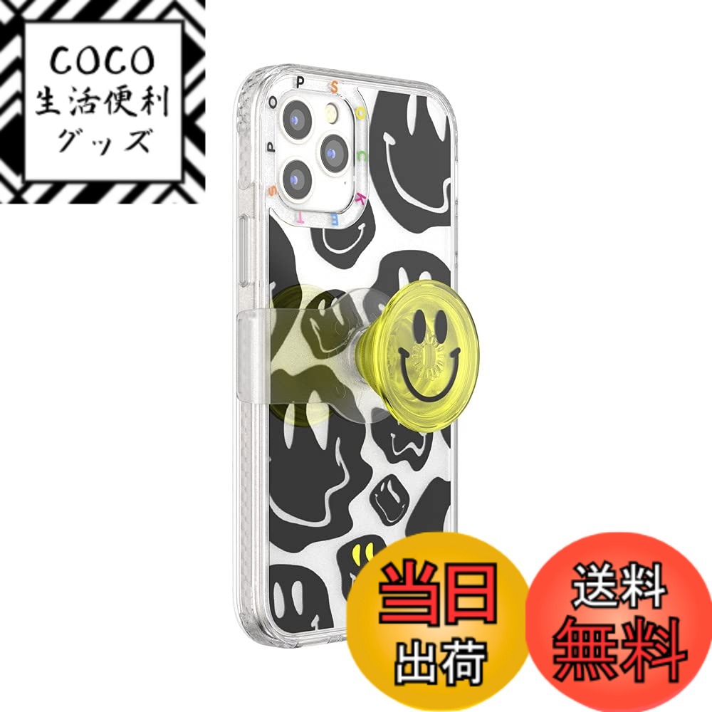 【送料無料】Popsockets iPhone 12/12 Pro ケース リポジショナブルスライドグリップ付き MagSafe - All Smiles 色：All Smiles サイズ：iPhone 12 / 12 Pro