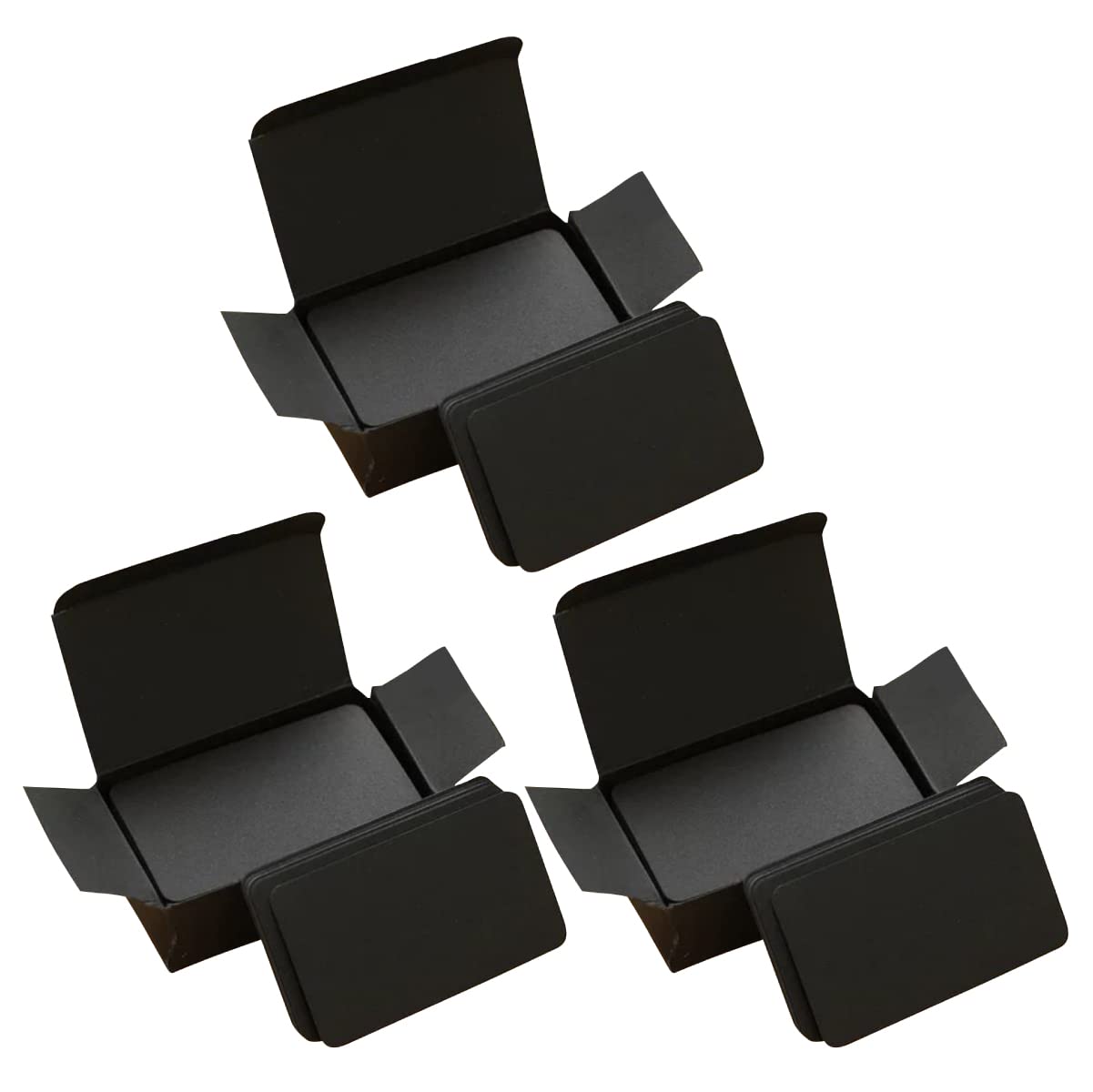 【送料無料】ENN LLC 無地カード 名刺サイズ メッセージカード 情報カード 落書き用紙 言葉カード 手書き 紙カード 300枚入り 色：ブラック 3、サイズ：89mmx52mm