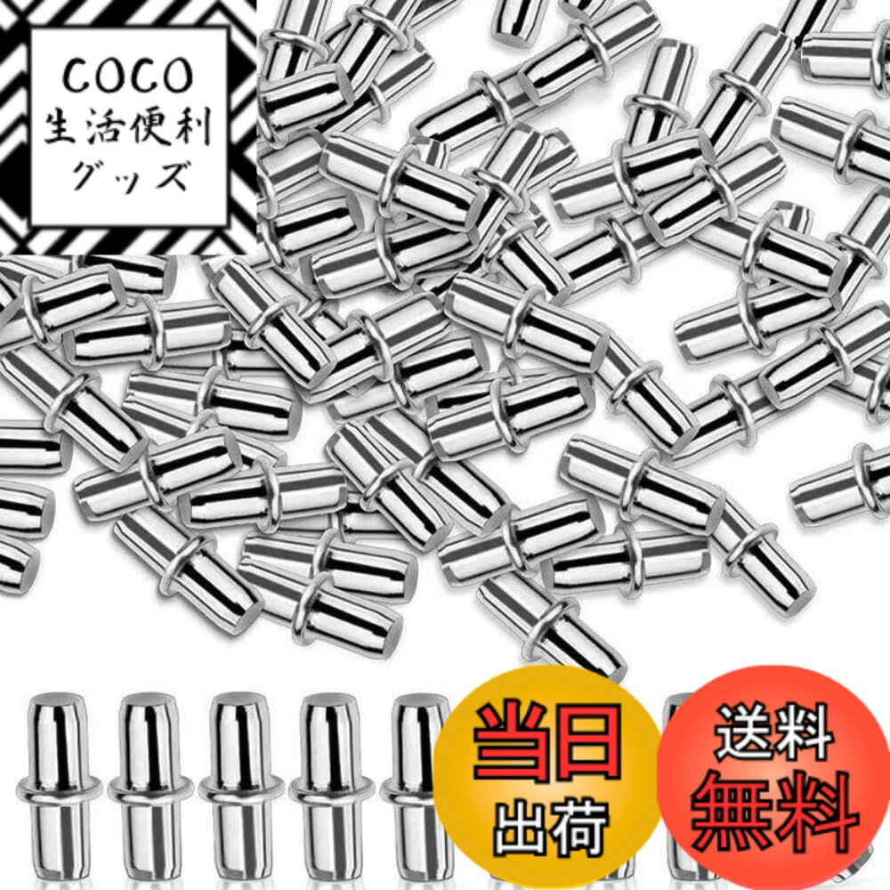 【送料無料】ダボ 棚ダボ 棚受ダボ 40個セット Φ5mm φ6mm 16mm 25mm シェルフサポートピン 差し込みタイプ 棚受け用 ガラス板 金属製 メッキ シルバー 色：I型φ5mmx全長25mm