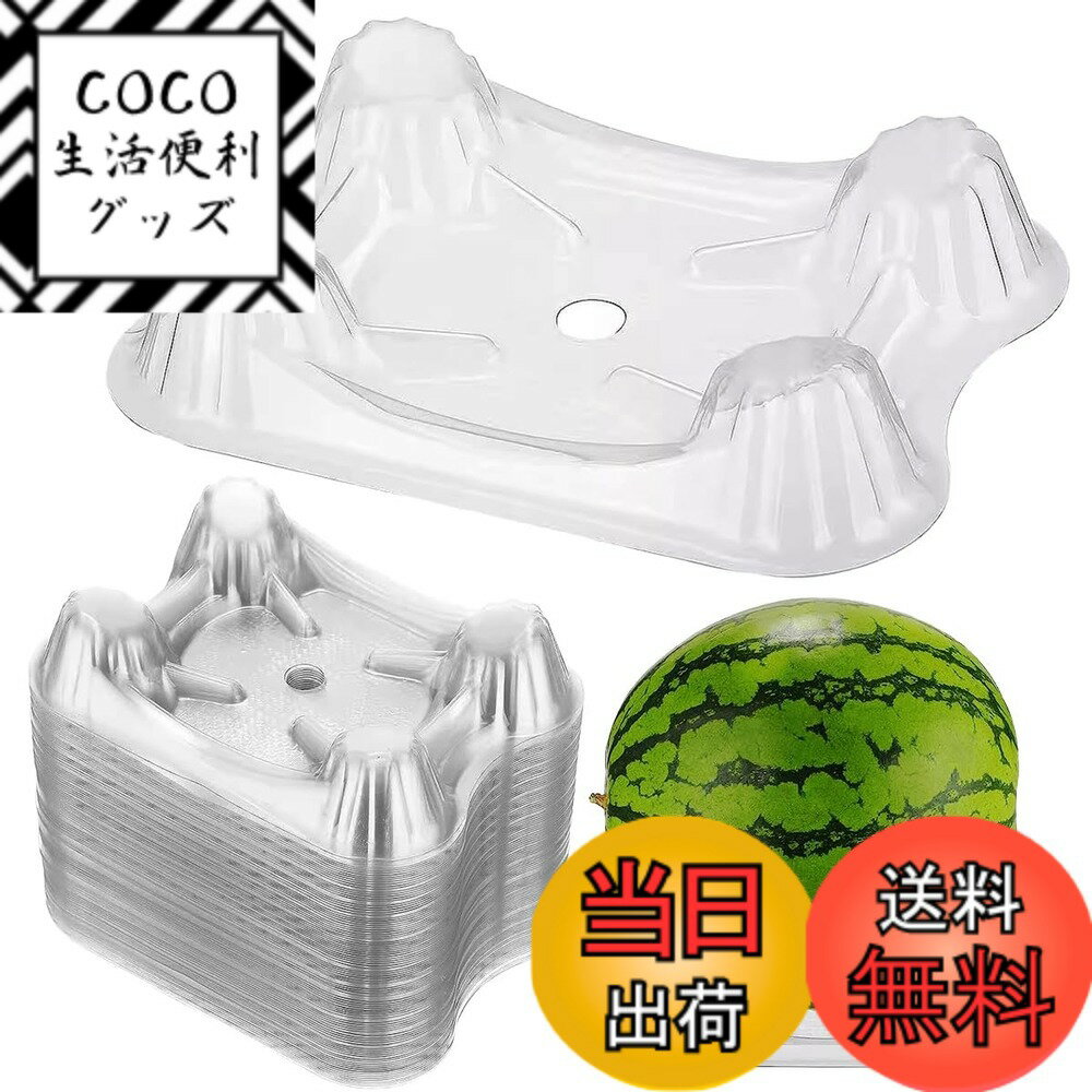 【送料無料】SALUDABLE スイカトレイ スイカマット 敷き藁 台 園芸 栽培 皿 カボチャ メロン 受け皿 色：クリア