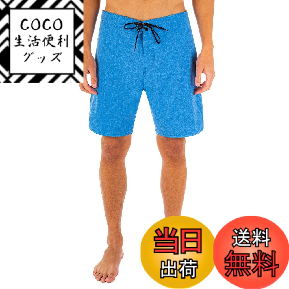 【送料無料】Hurley（ハーレー） メンズ 水着 PHANTOM OAO HEATHER BOARDSHORT 18 ロゴ ボードショーツ 海水パンツ 海パン トランクス サーフ サーフィン ボディボード プール 海水浴 野外フェス cz5986 色：ブルー、サイズ：34